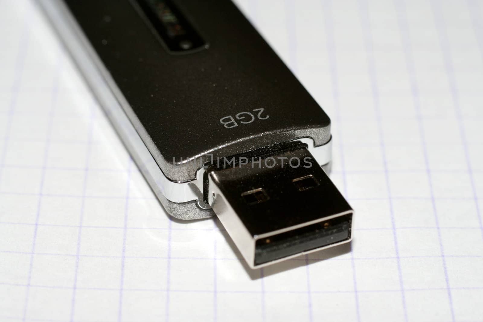 USB flash memory on the gray background 2