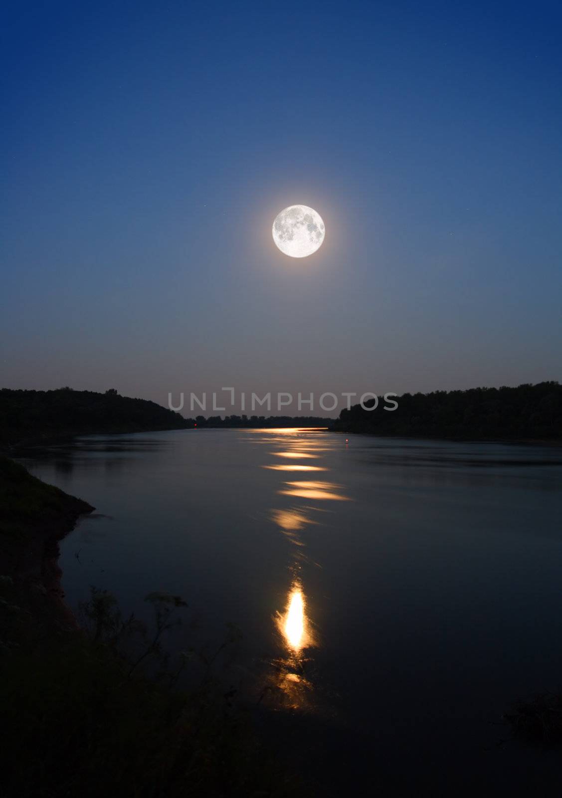 moonbeam in river by Mikko