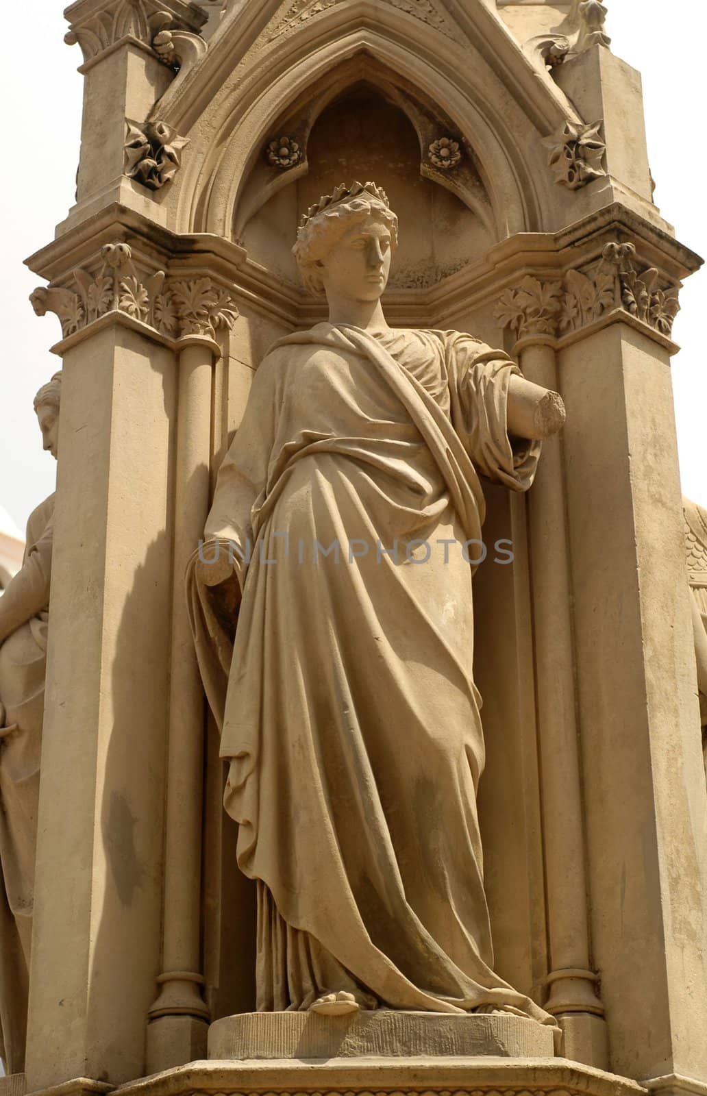 Heritage old statue in front of court house
