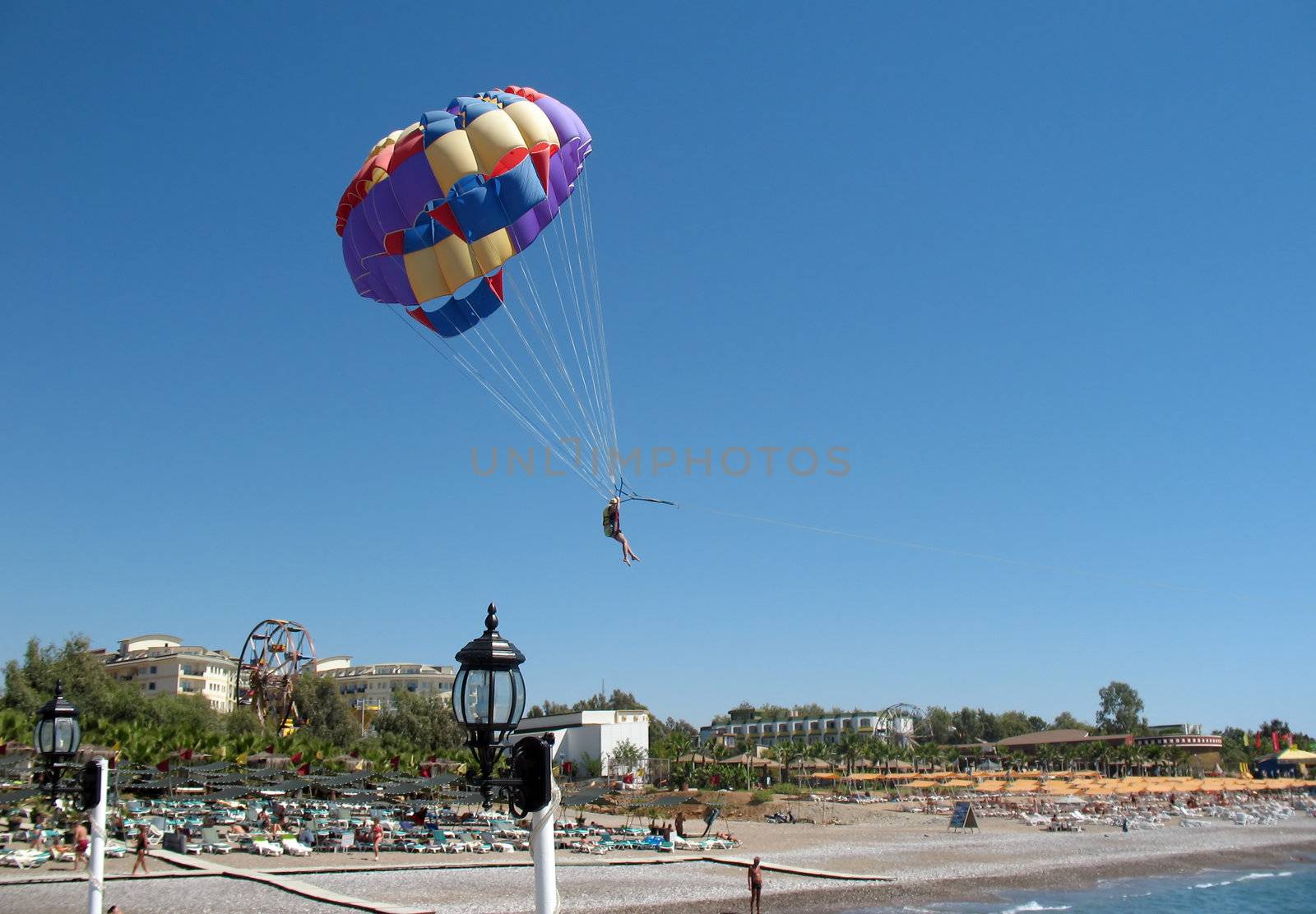 Skydiving on a beach. by julien