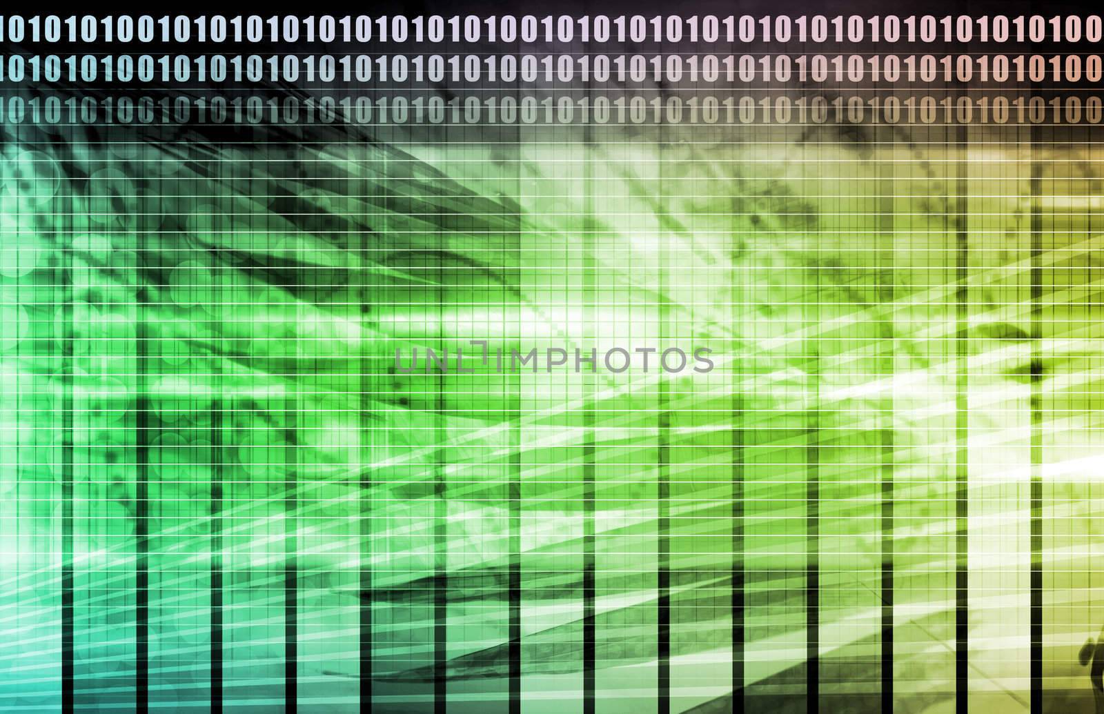 Futuristic Abstract in Web Tech Glowing Lines