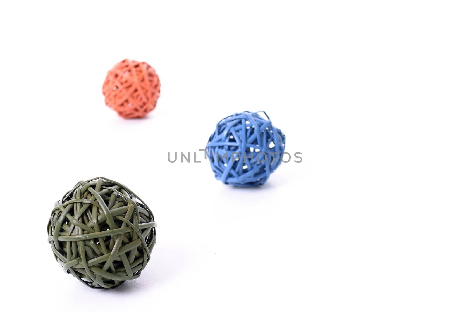 Colorfull ball shapes isolated on a white background