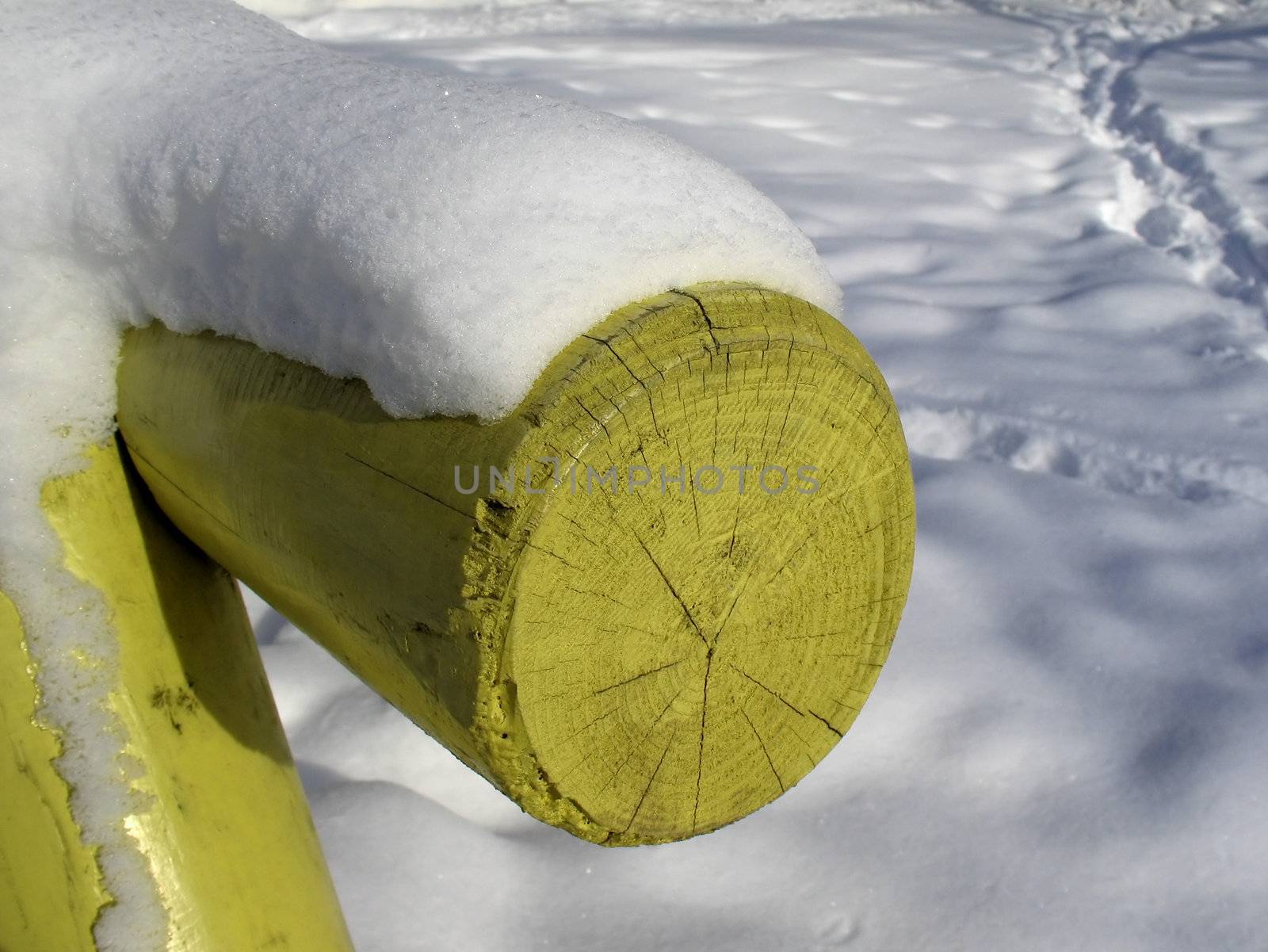 Log (snow-covered) by julien