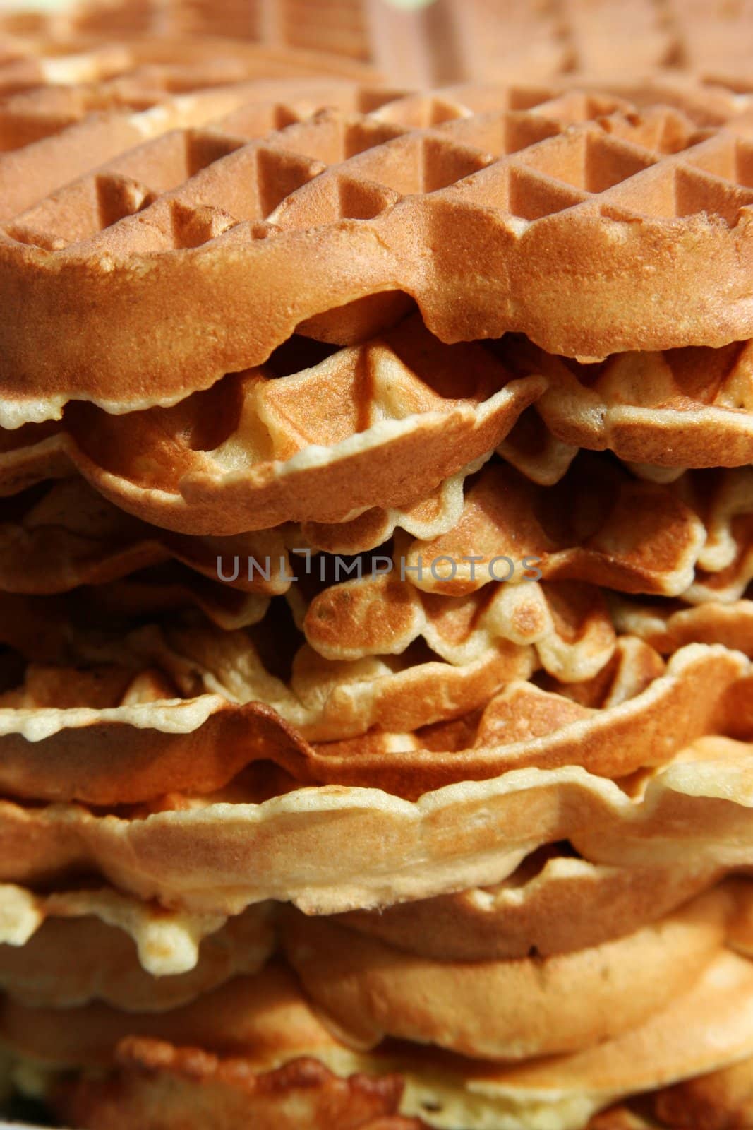 Delicious stack of waffles