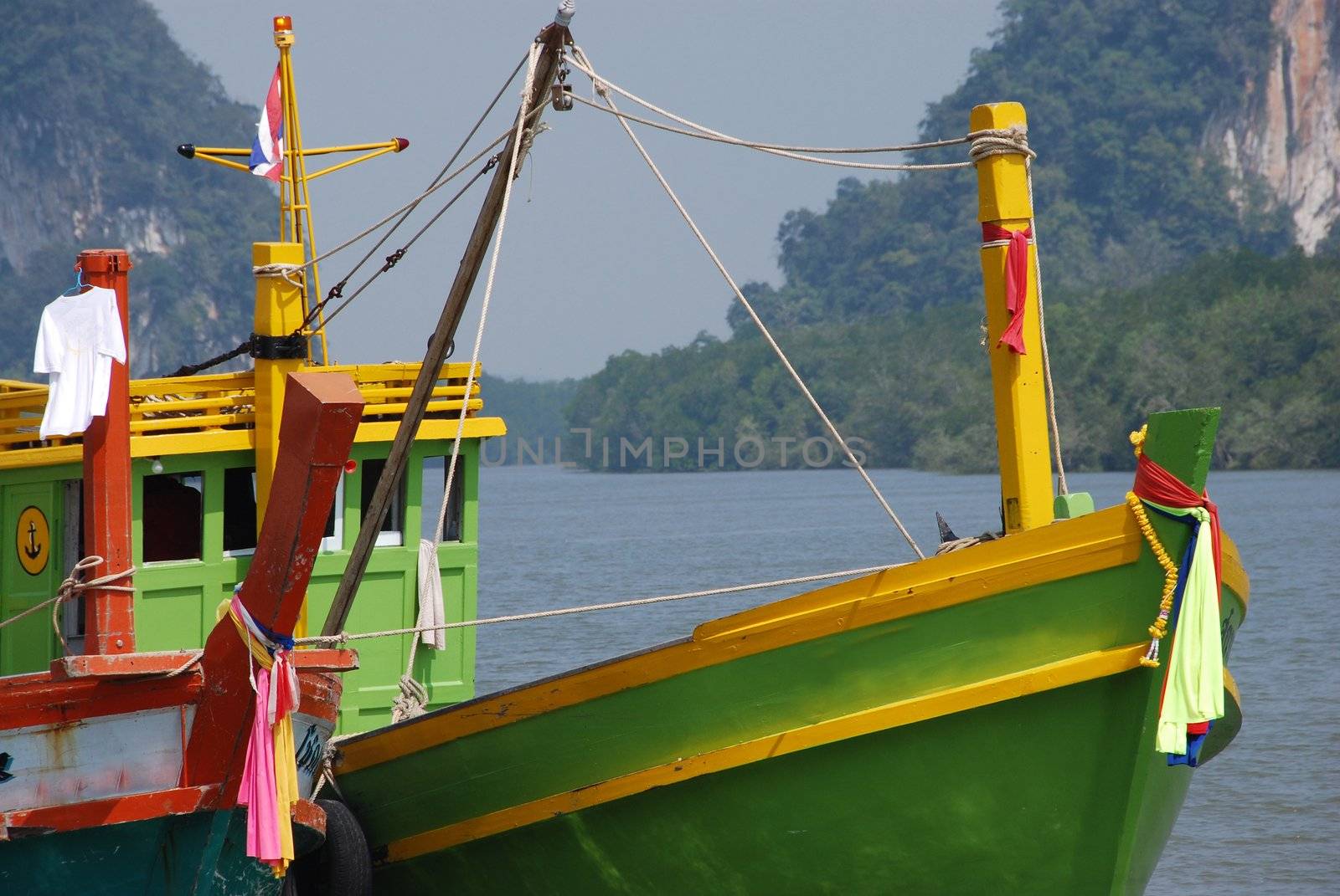 Fishing boat at a jetty