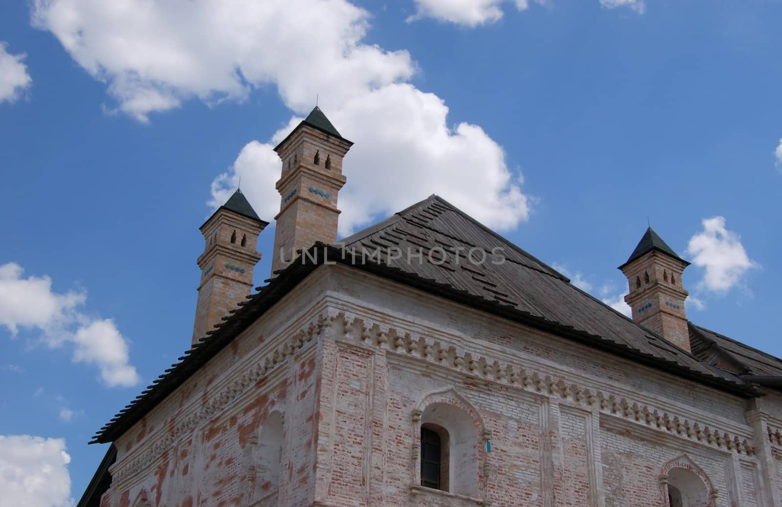 renewal of ancient (16 century) building within kremlin (citadel) of Astrakhan, reconstruction of masterpiece of old russian architecture