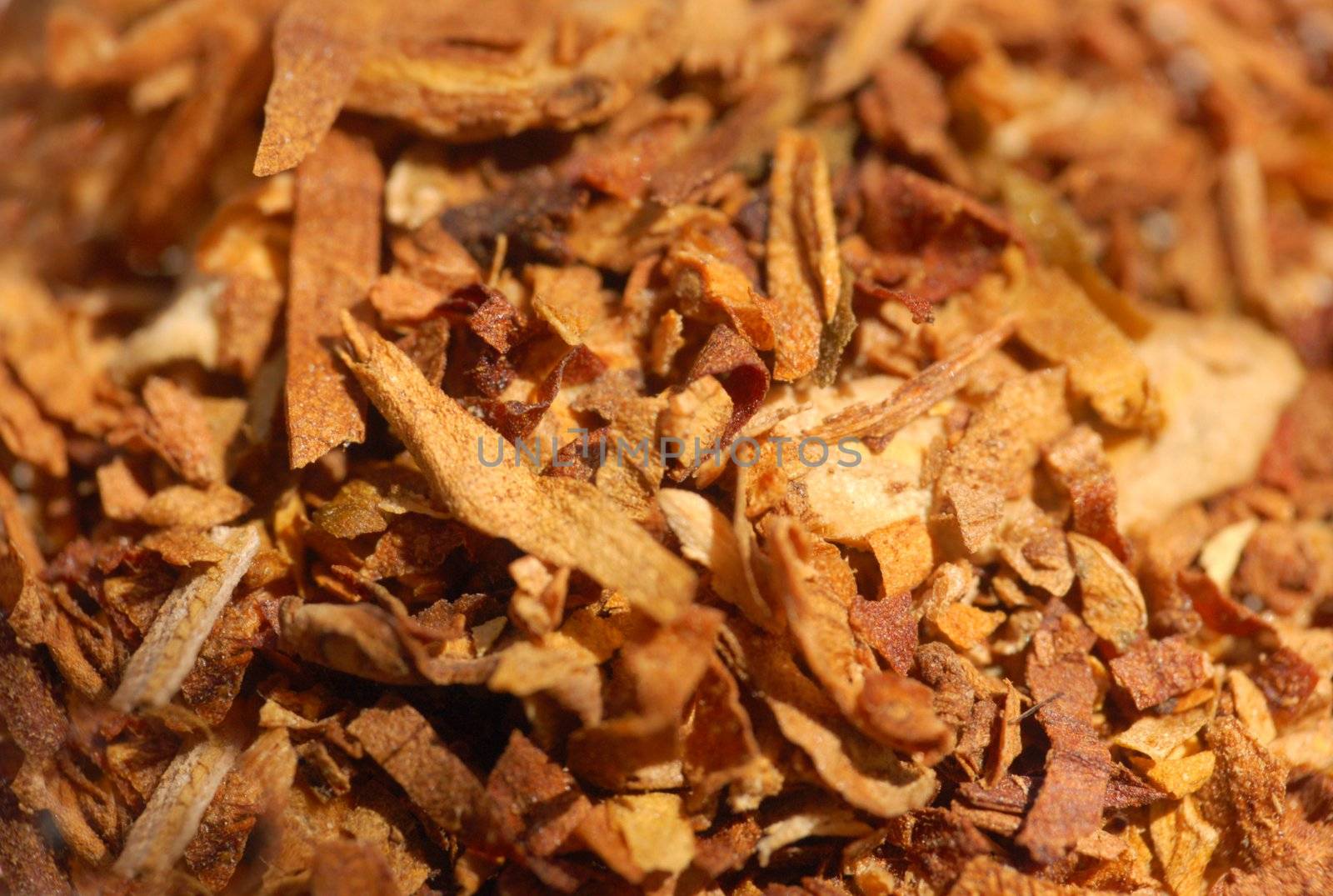 macro pattern of dried tobacco leaves
