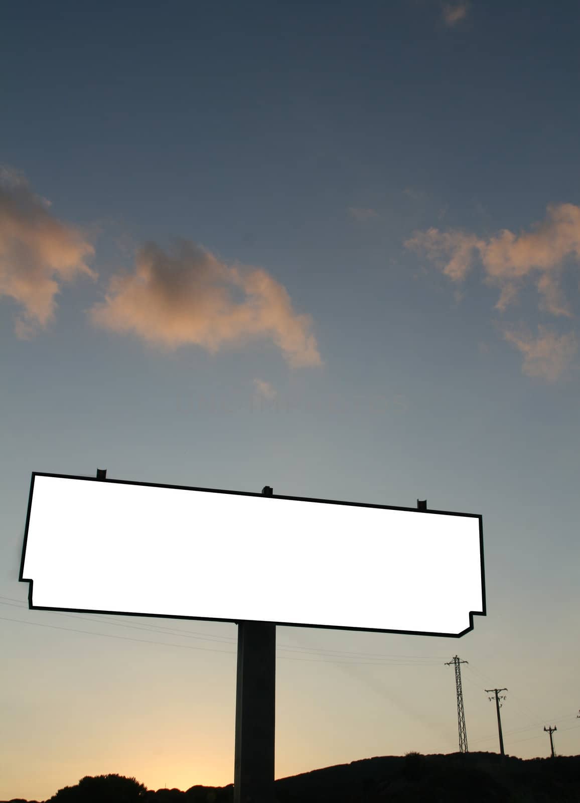 Outdoor advertising billboard, add your text on the empty space