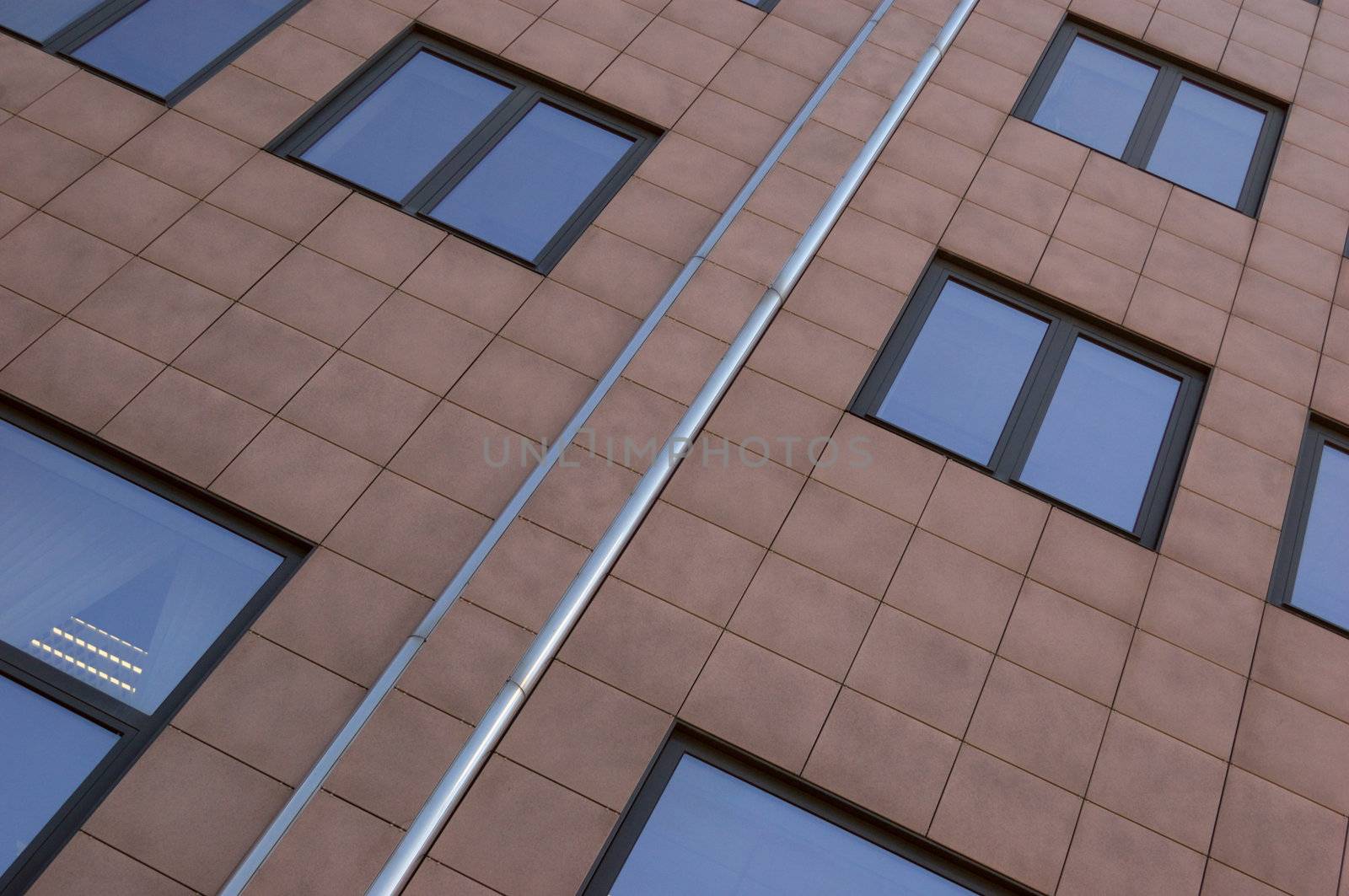 view of new modern office building slabbed with tiles