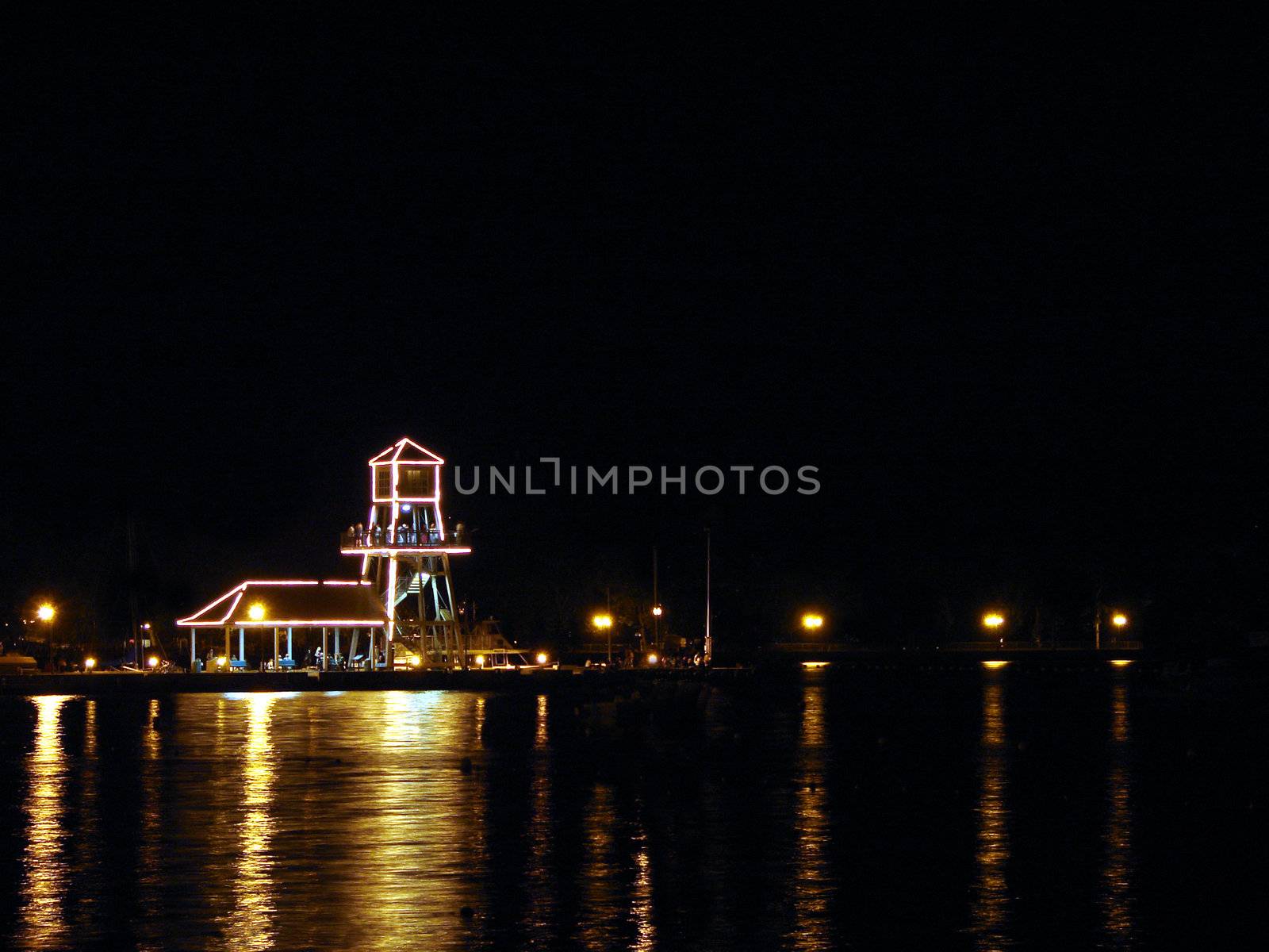 Wharf at night by Thorvis