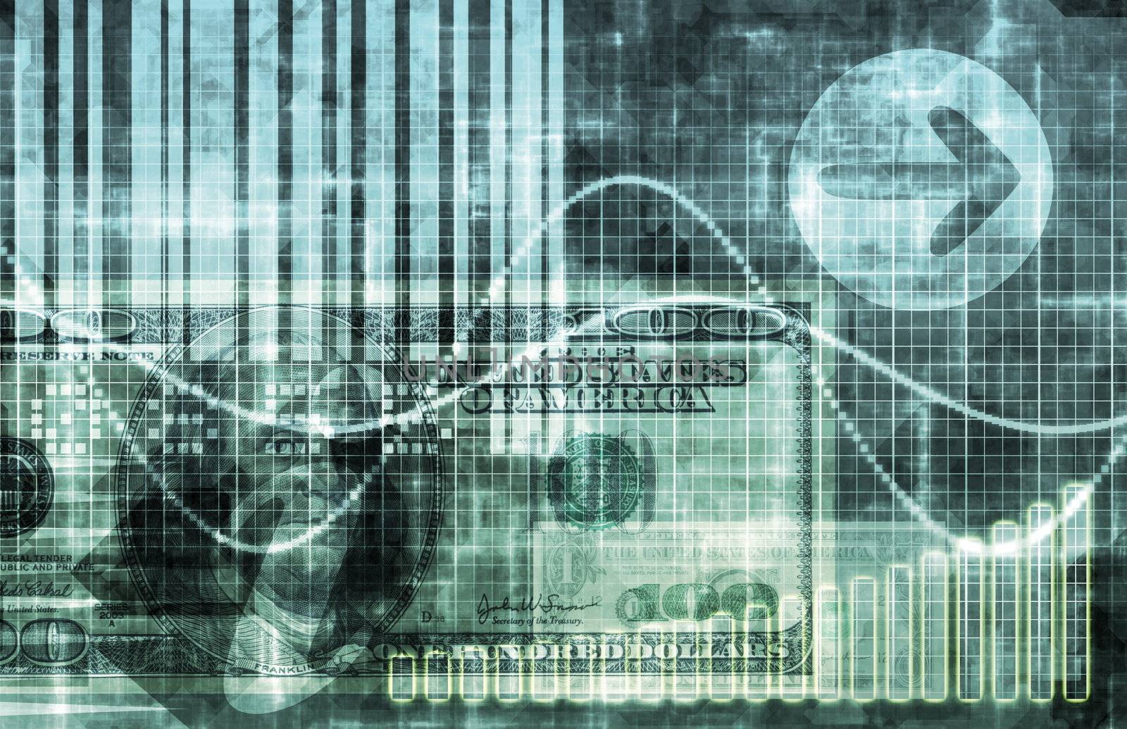 Investment Portfolio Art as a Abstract Background