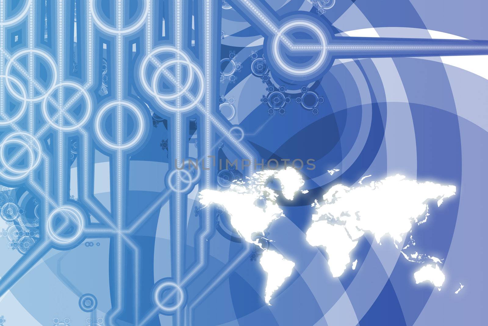 Global Business Color Technology Abstract in Colors
