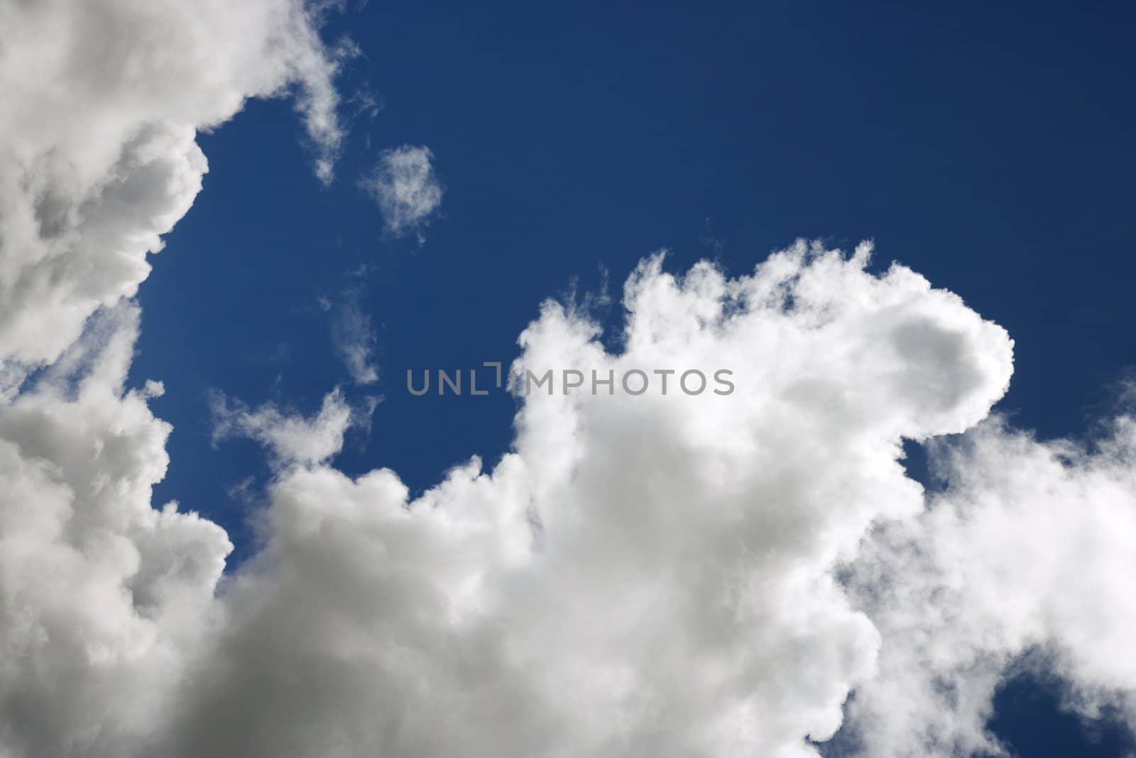 Blue sky and clouds over Maui, Hawaii, USA.