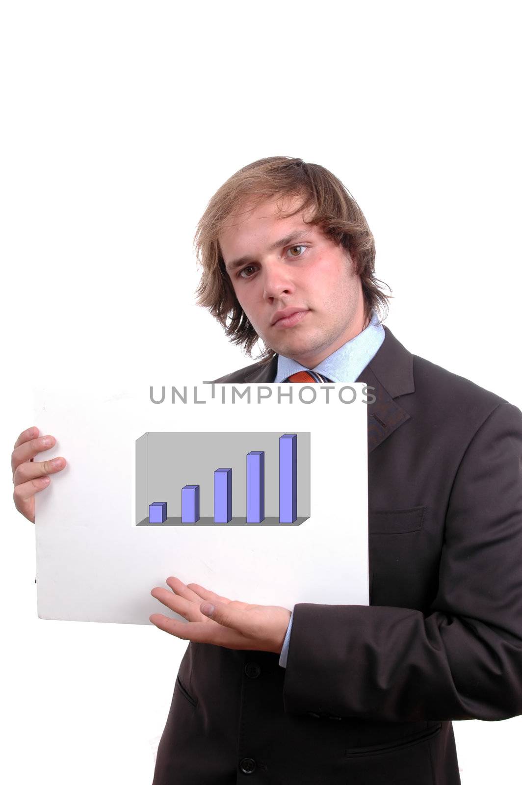 man with white board