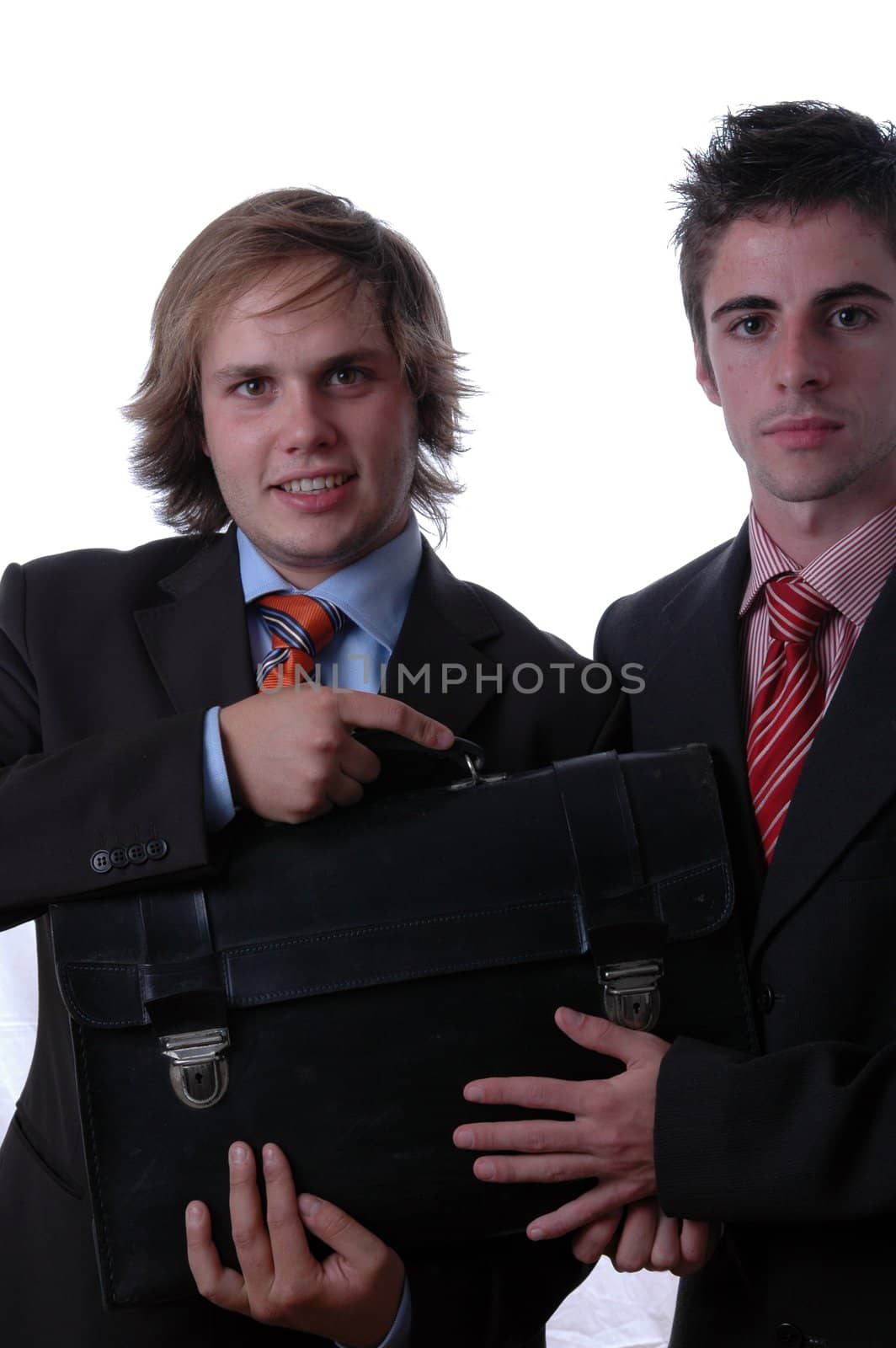 two businessman with briefcase by raalves