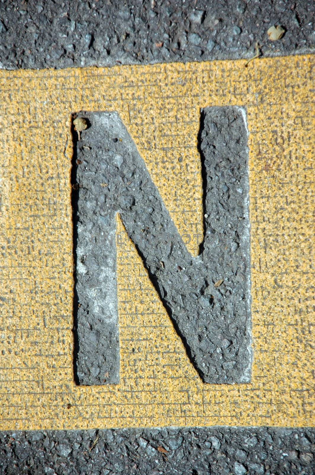 letter n in the road by raalves