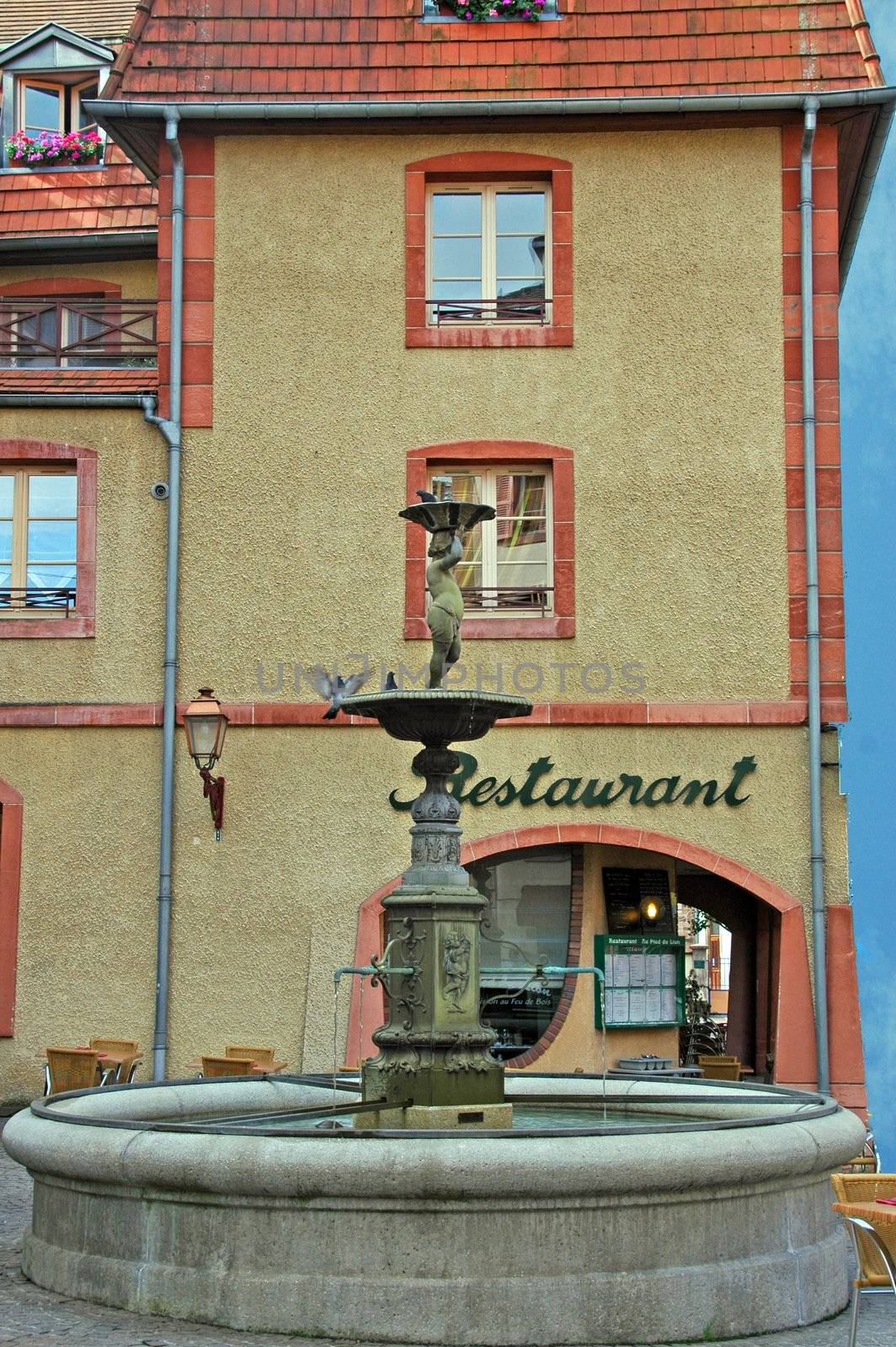 restaurant facade in france by raalves