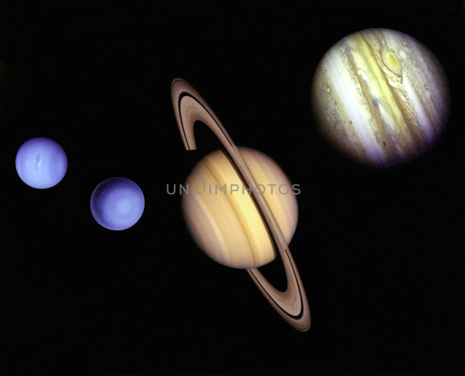 Planets in outer space. by iofoto