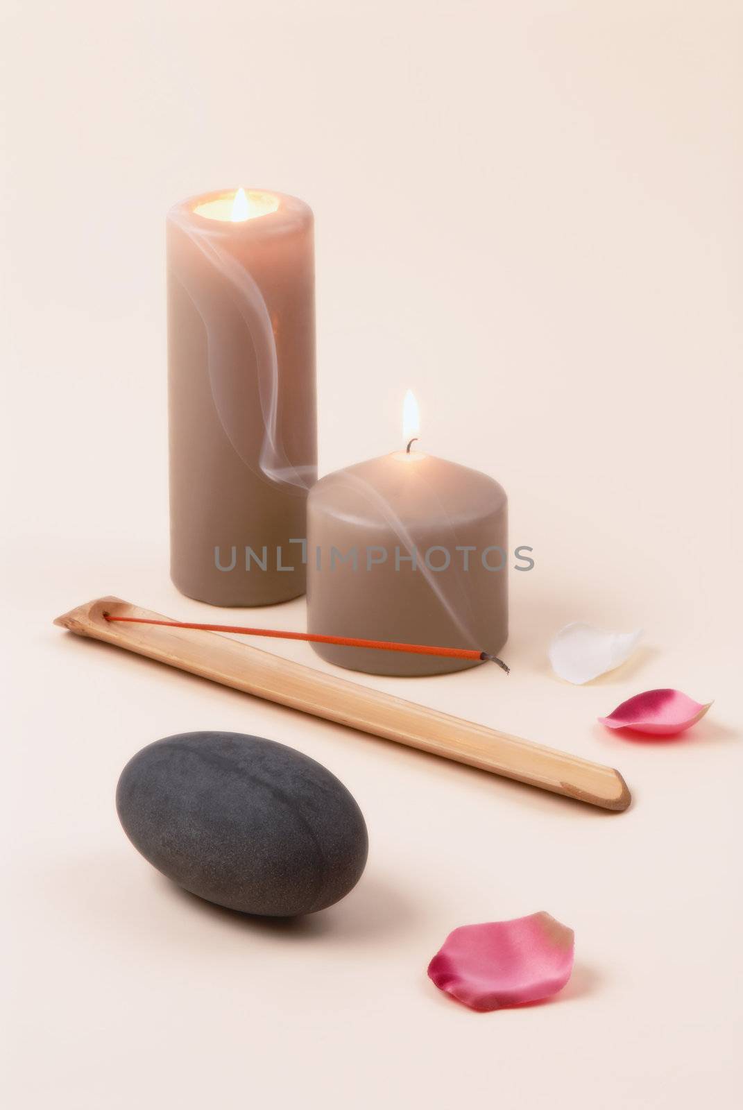 This image present some aspects of relaxation and body treatment.Style: "Neutral"
