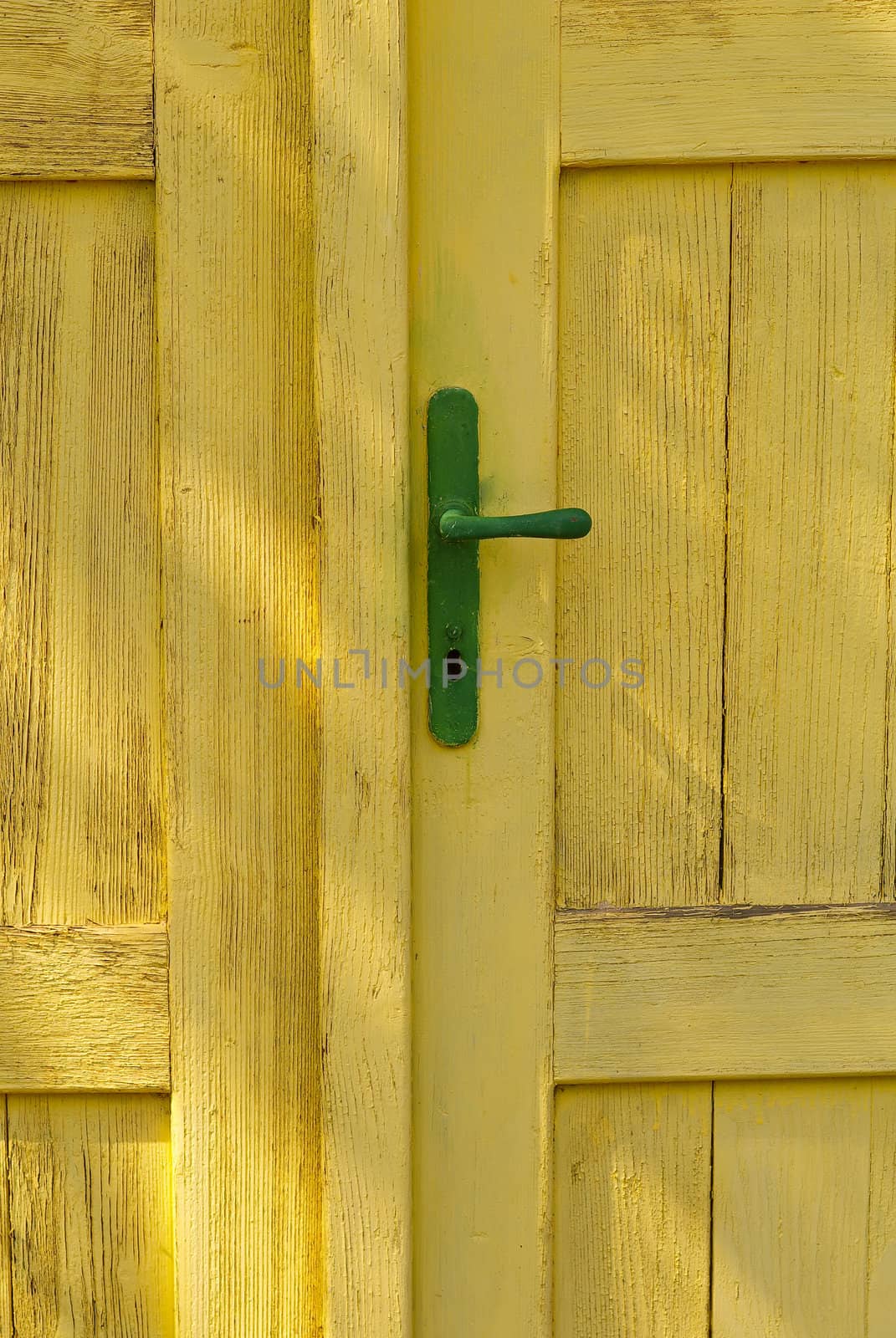 Entrance door in the rural house.