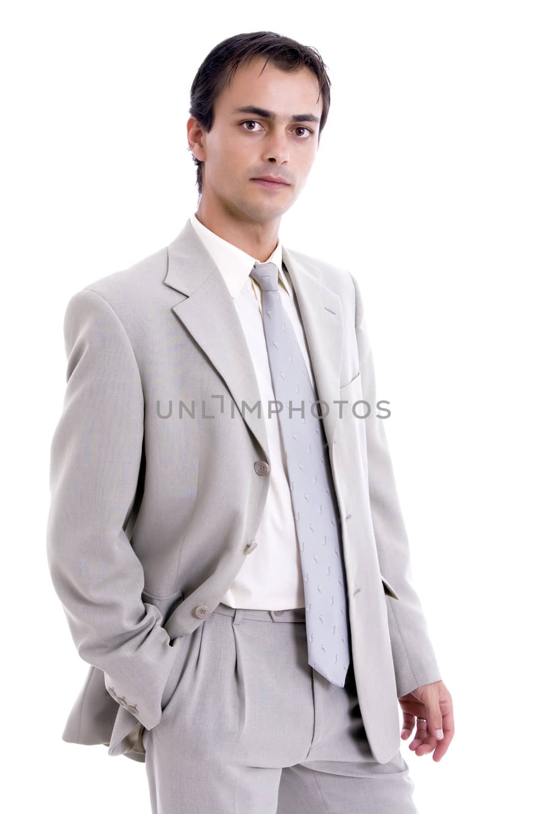 young business men portrait on white
