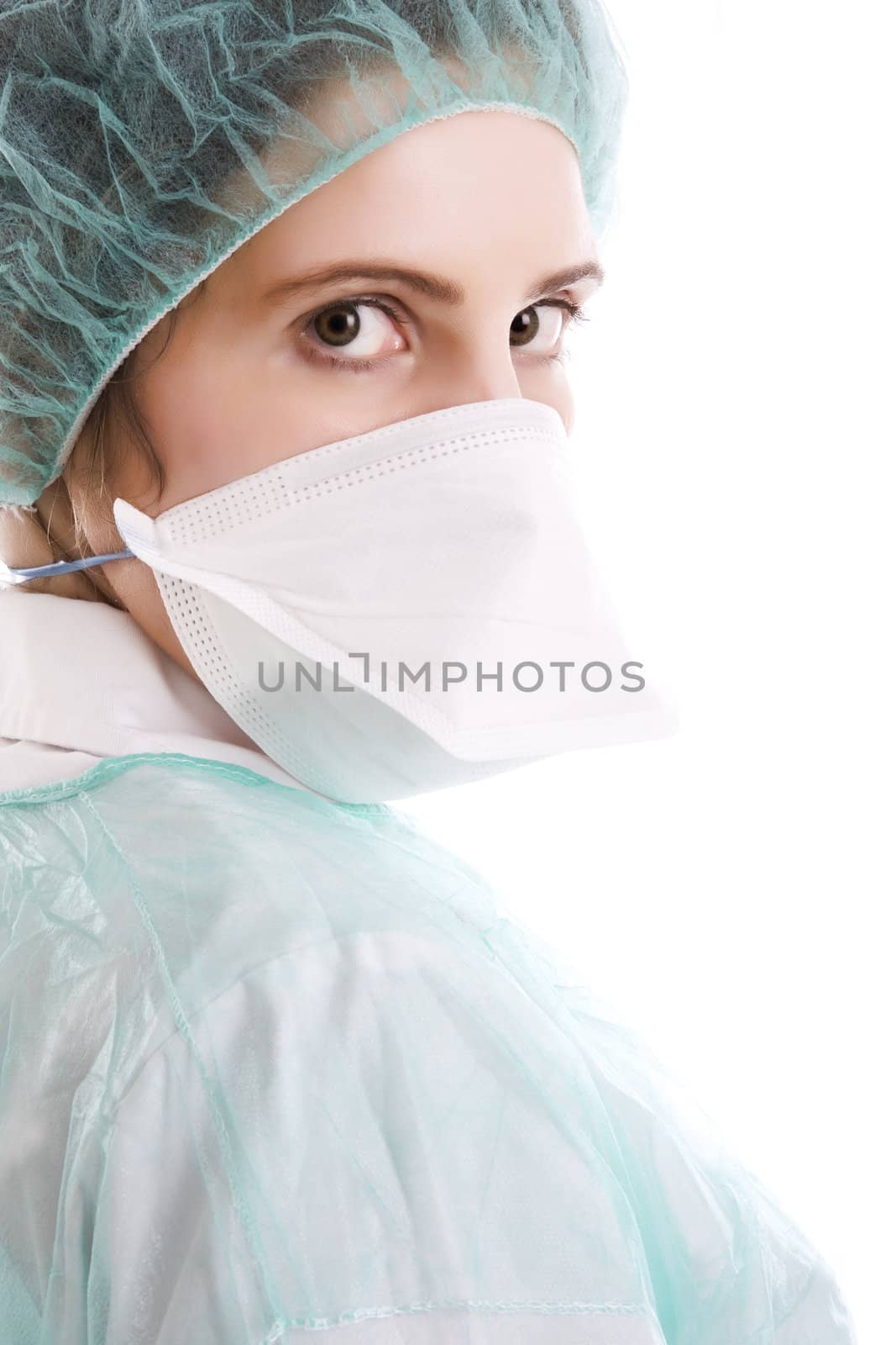 nurse on white background
