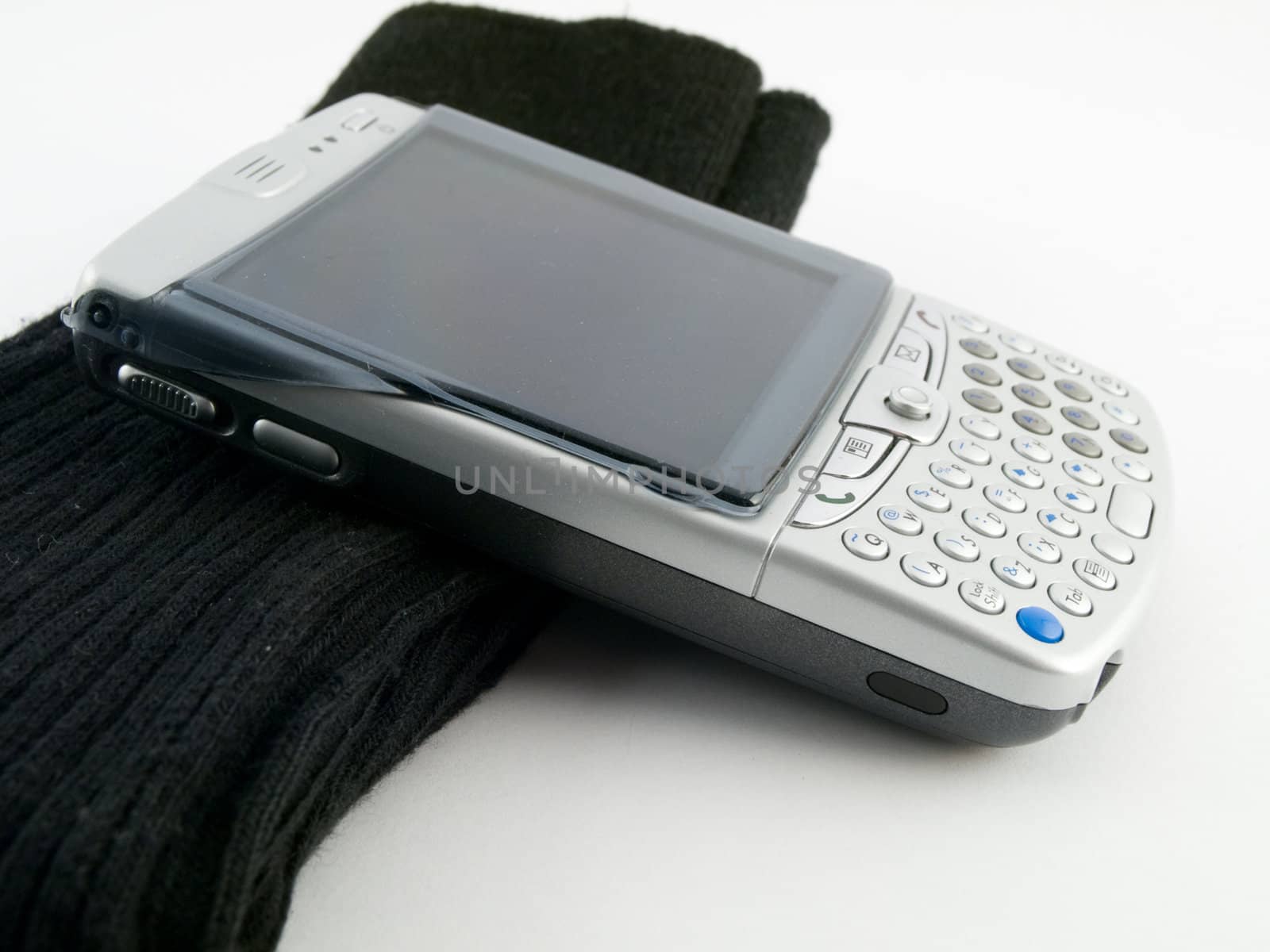 PDA Mobile Cell Phone and Black Work Socks by bobbigmac