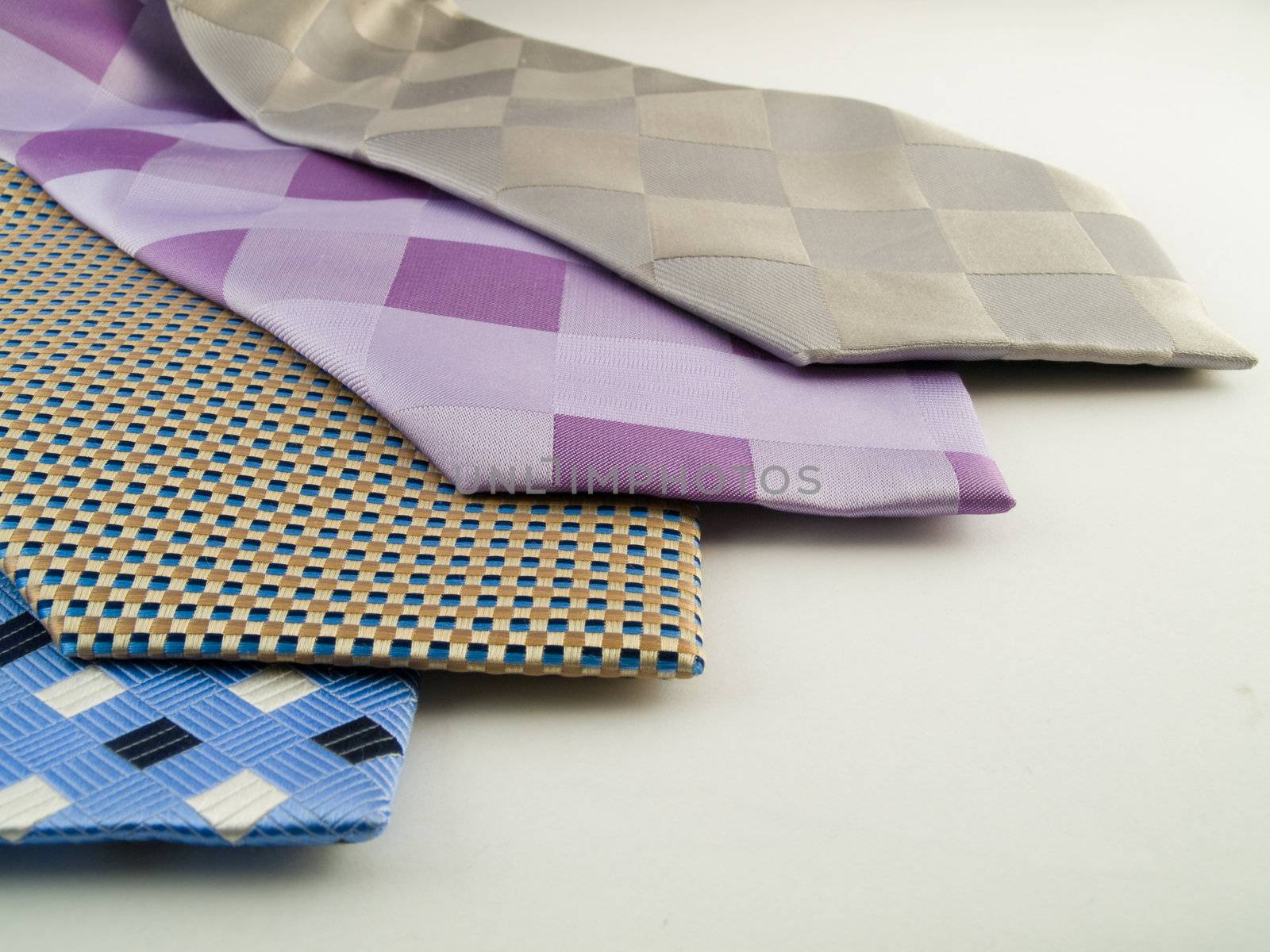Close Up Neck Ties Showing Pattern by bobbigmac