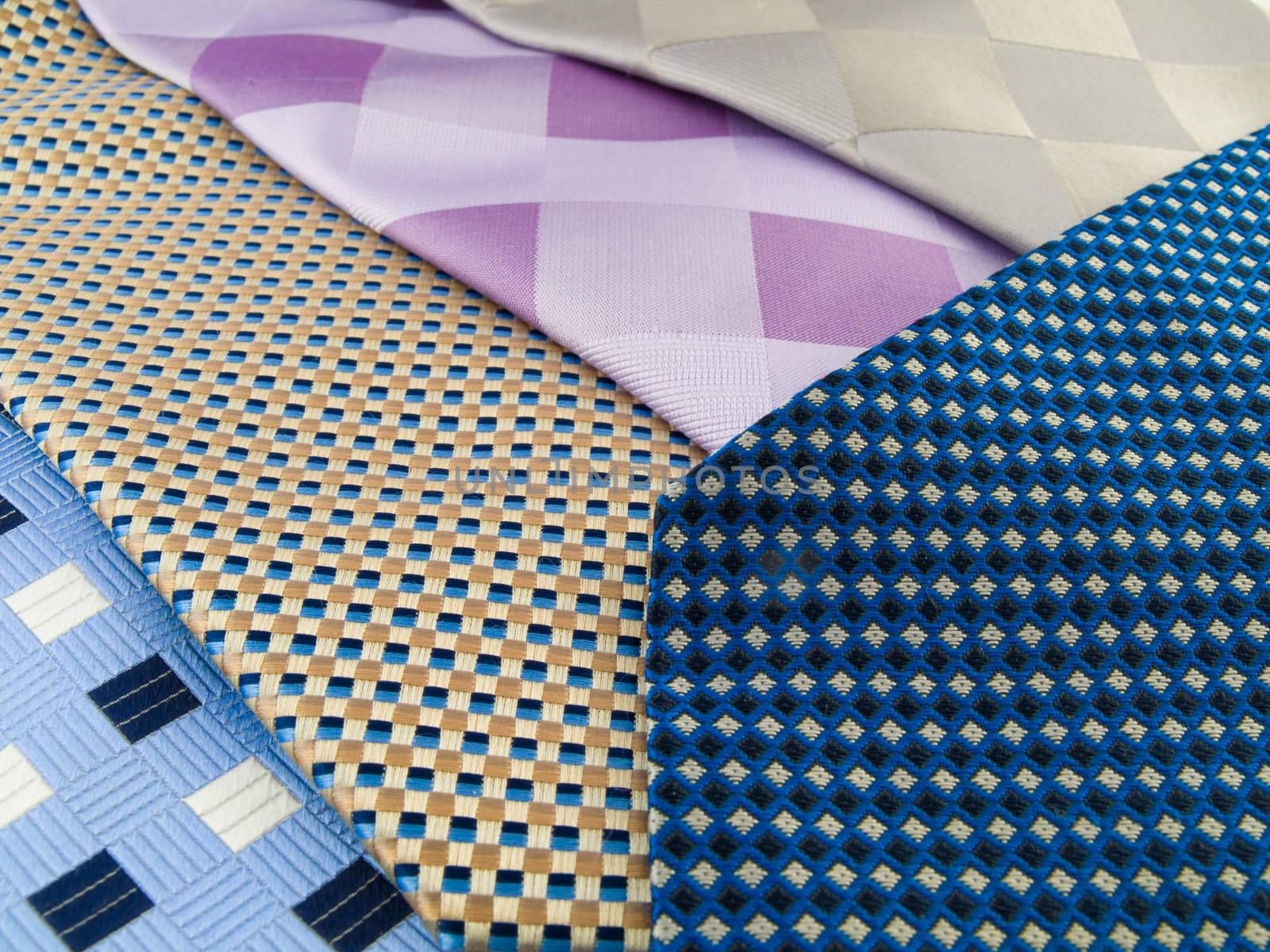 Close Up Neck Ties Showing Pattern by bobbigmac