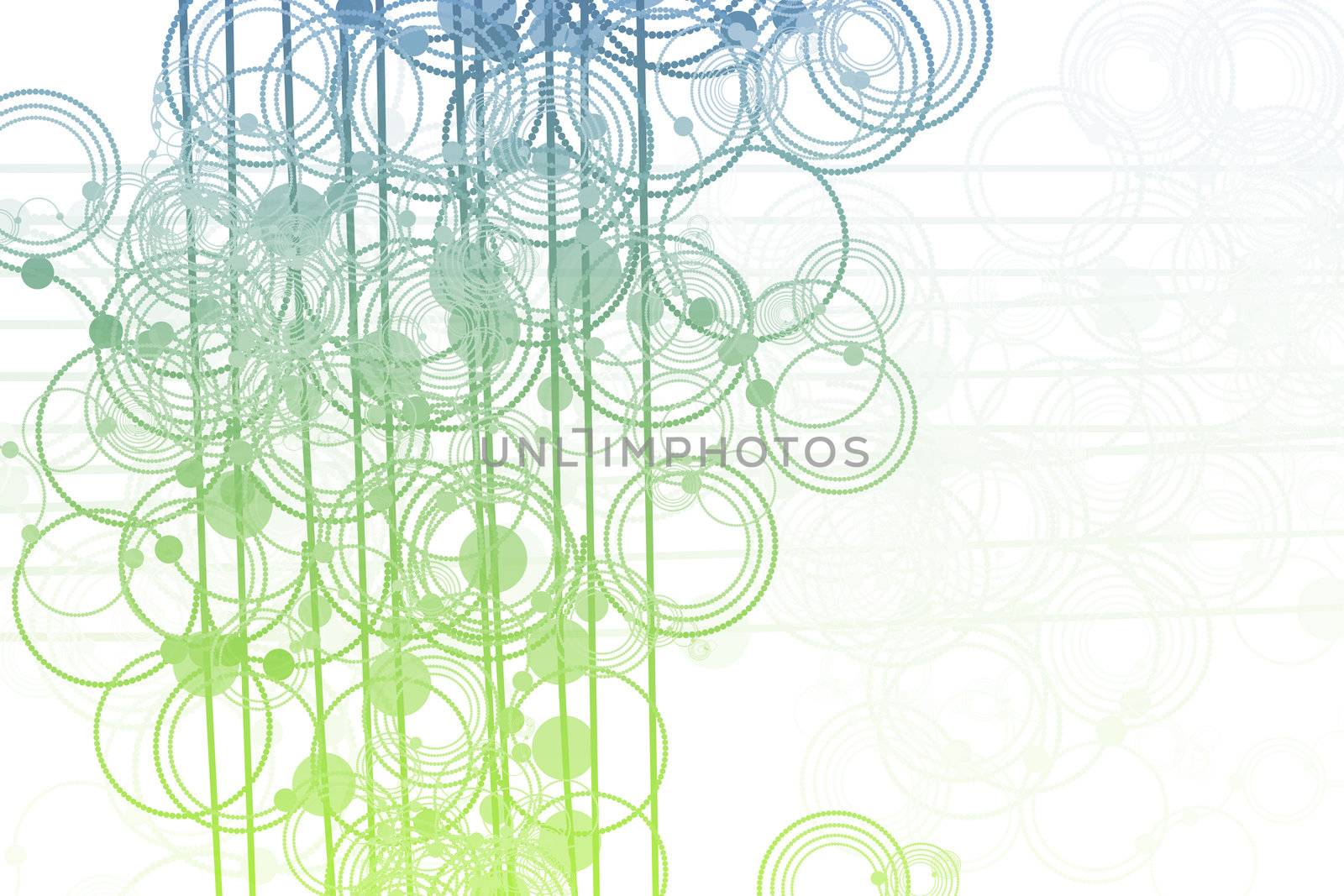Clean Flowing Lines and Circles Abstract Background 