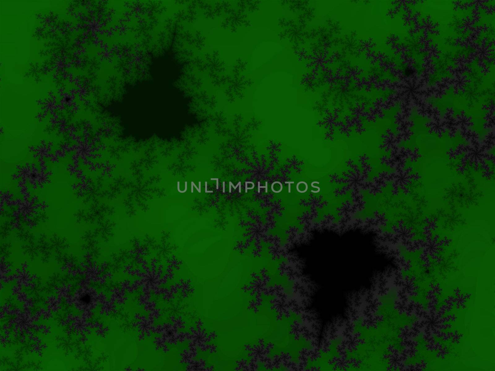 Dark Green Fractal Design Illustration Detailed Pattern by bobbigmac