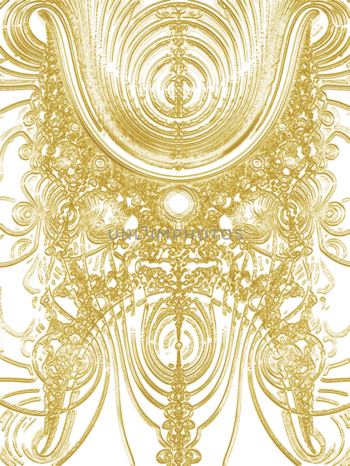 Gold Plated Science Fiction Style Fractal by bobbigmac