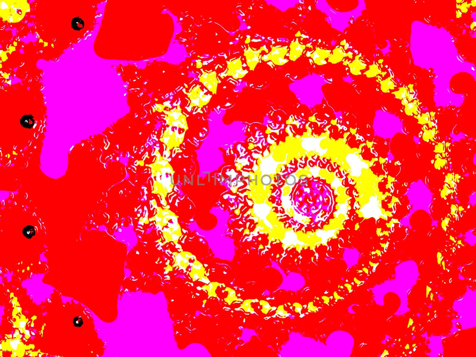 60s or 70s Style 2d Spiral Fractal Pink Pattern by bobbigmac