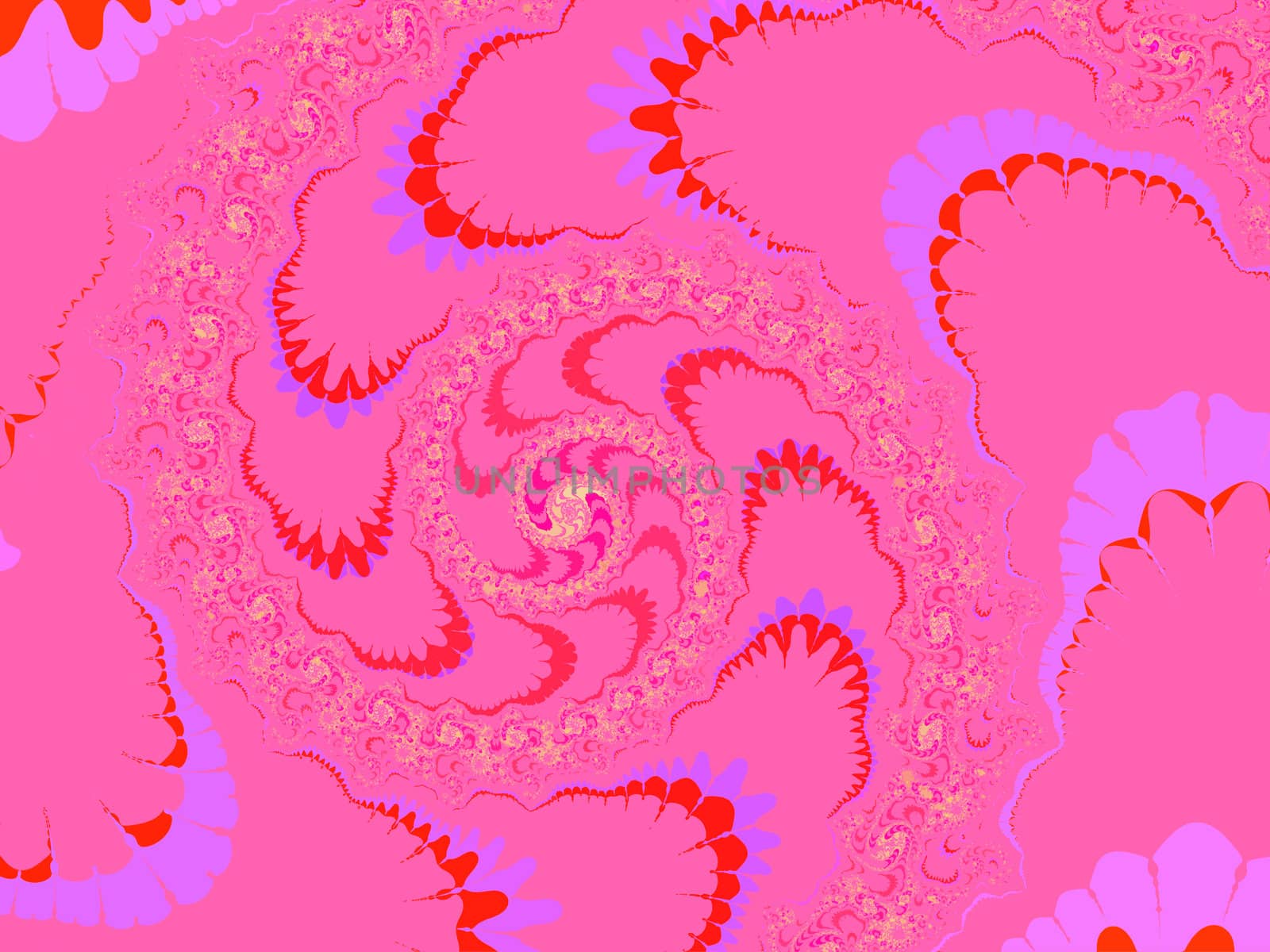 Deep Pink Modern Style Fractal 2d Pattern Background by bobbigmac
