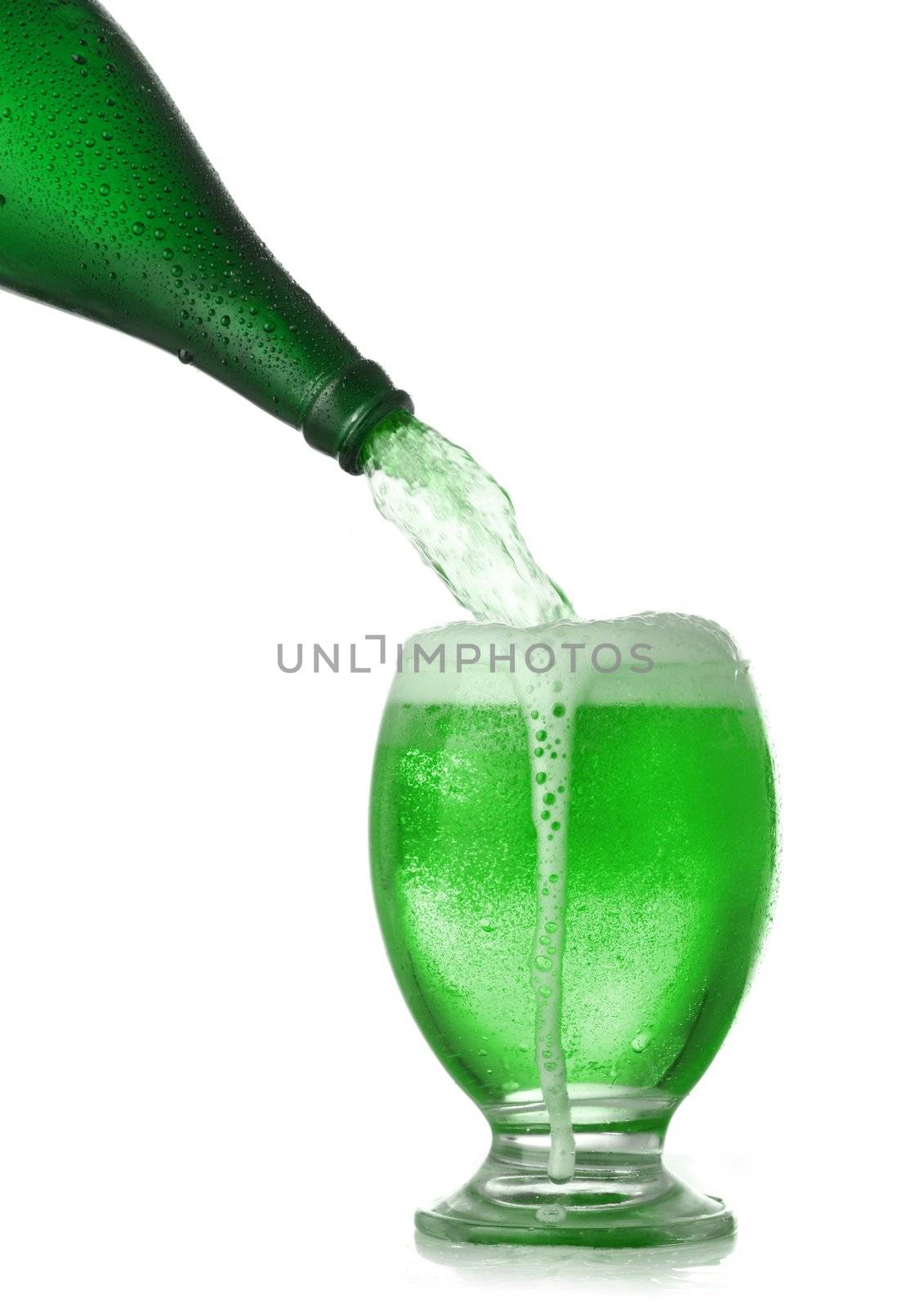 Pouring St. Patrick's Day green beer