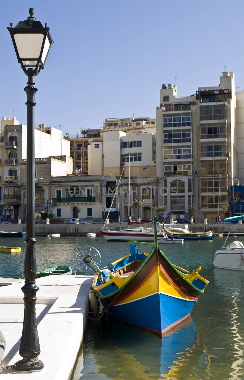 Balluta Bay in St Julians in Malta is a tourist hotspot as contains a mixture of medieval and modern elements