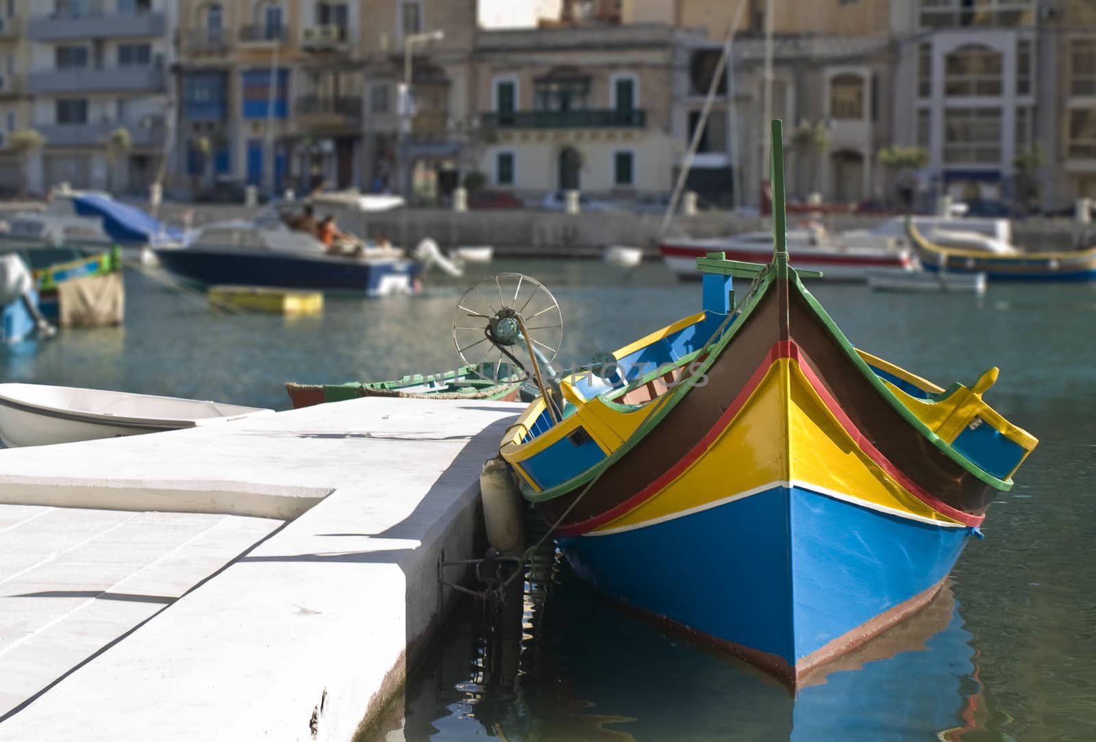 Balluta Bay in St Julians in Malta is a tourist hotspot as contains a mixture of medieval and modern elements