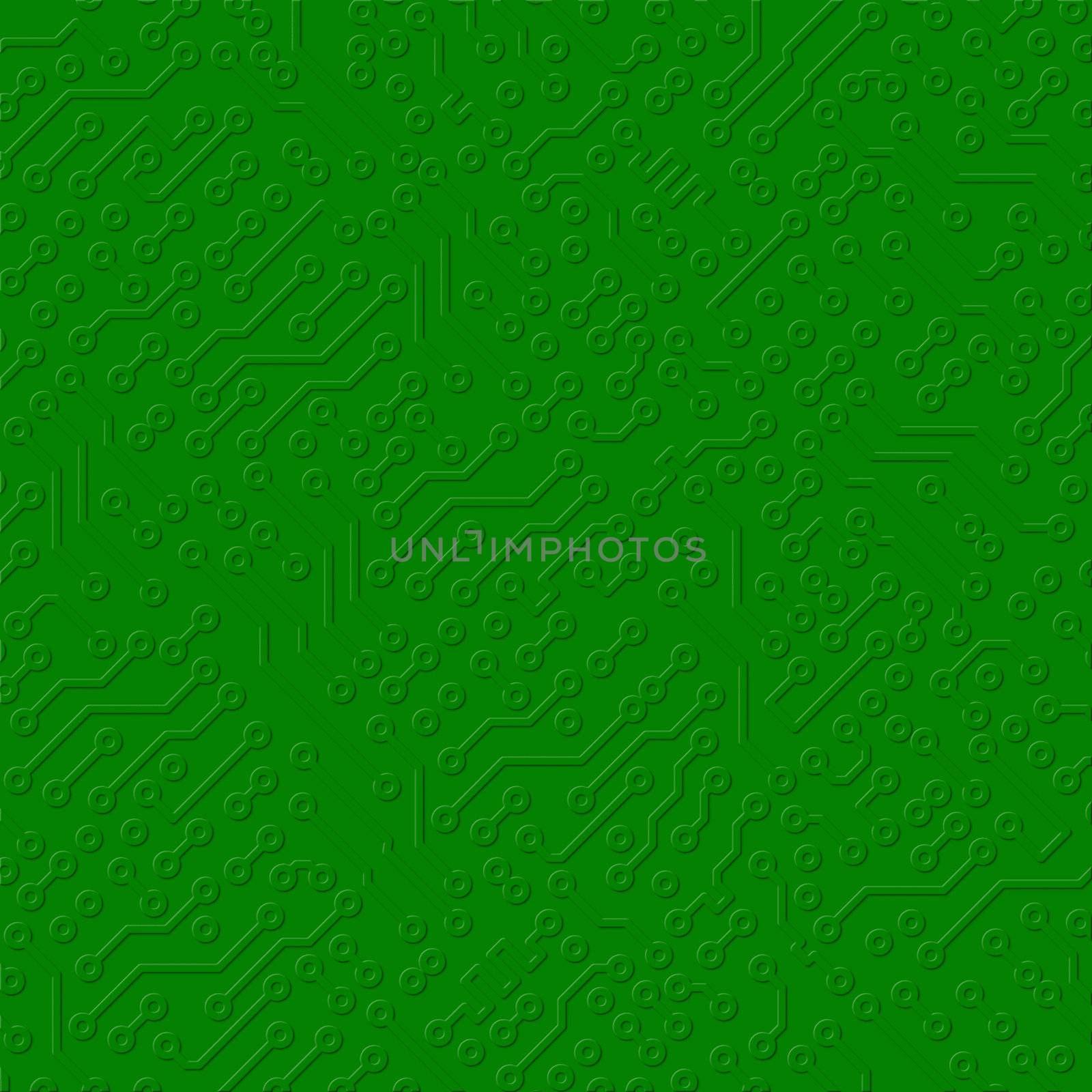 Illustration - square circuit board electronic green texture