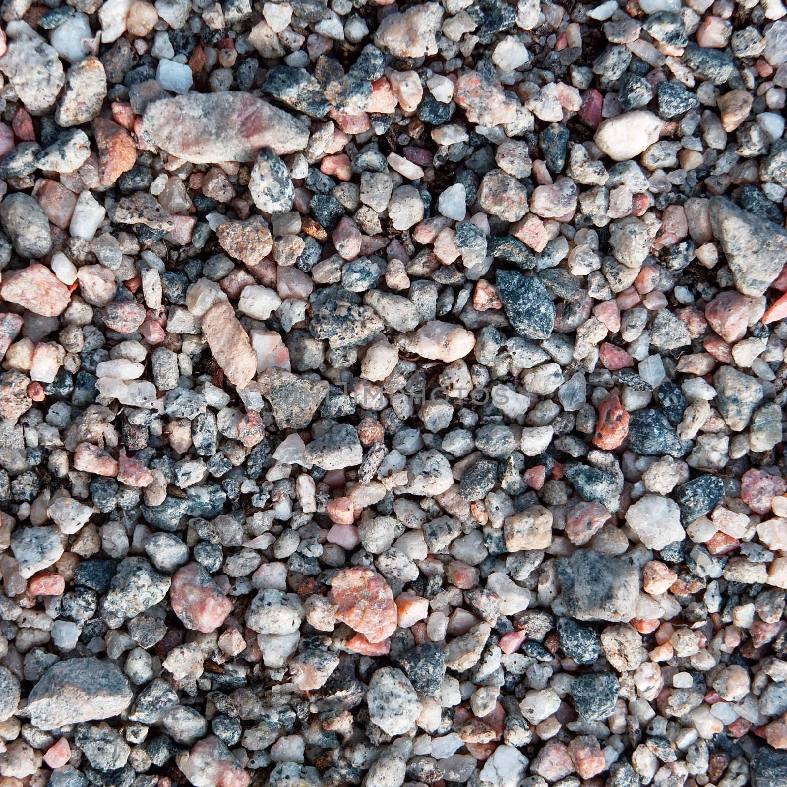 Surface of stony ground by pzaxe