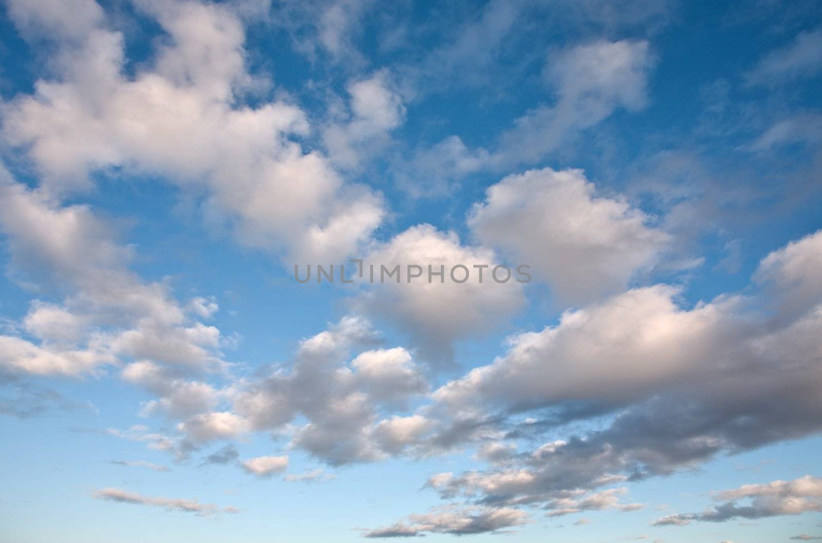 Very beautiful clouds in the blue sky
