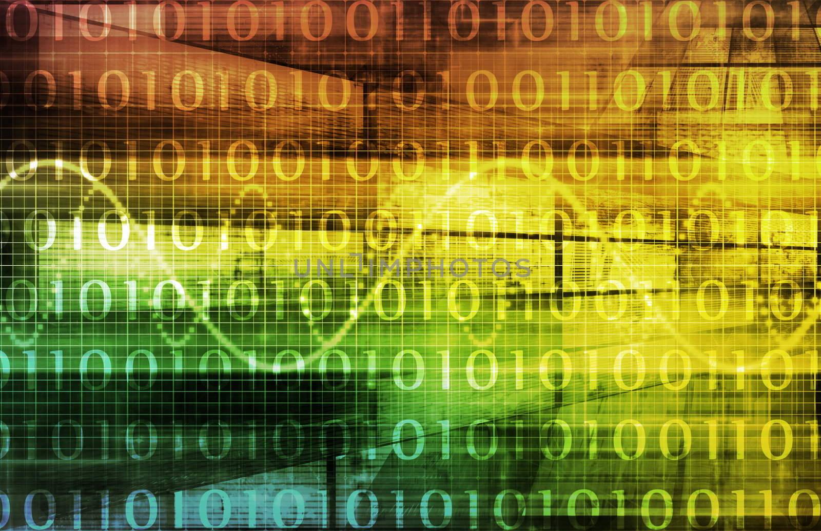 Technology Background as a Colorful Abstract Art