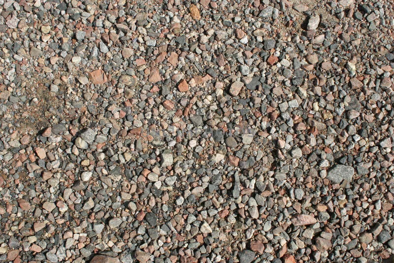 Stony ground on coast of lake