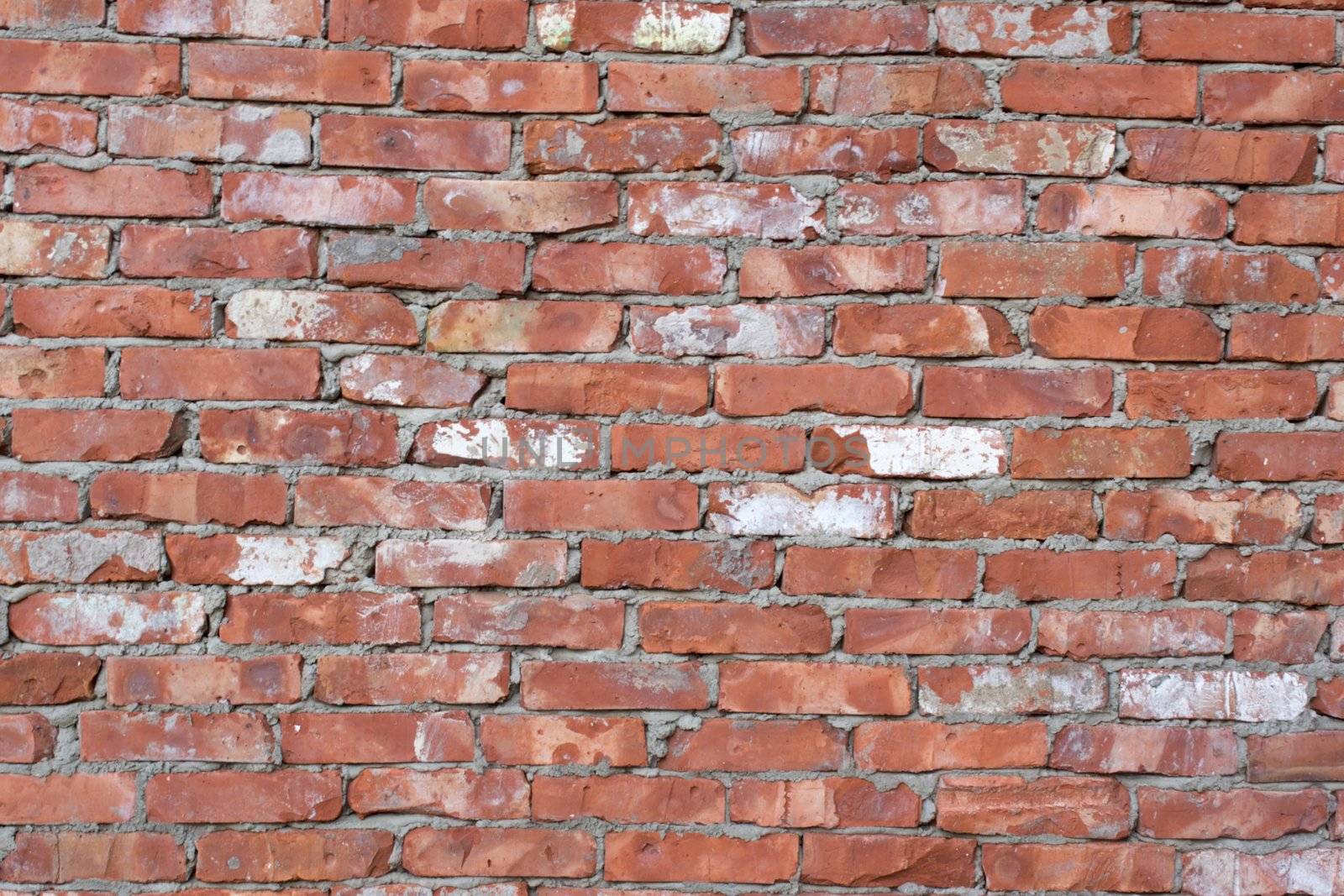 Old red brick wall background