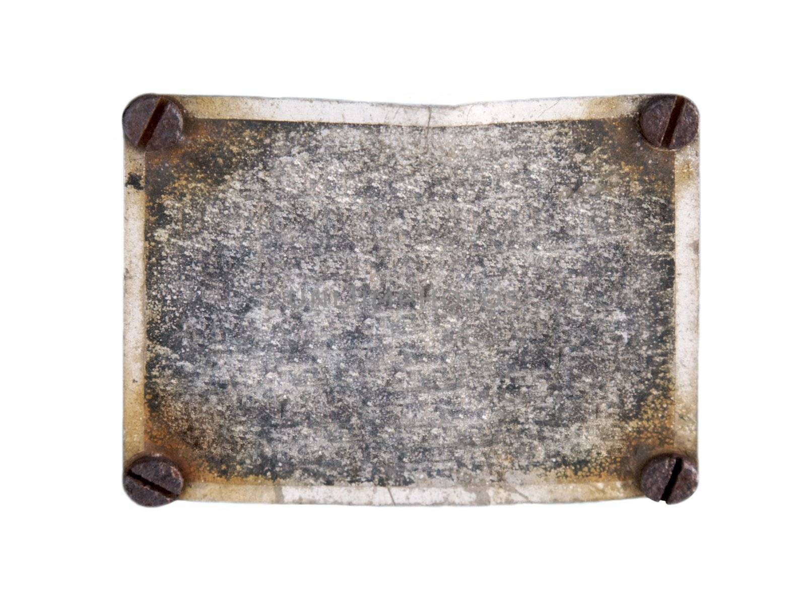 The old rusty information tablet