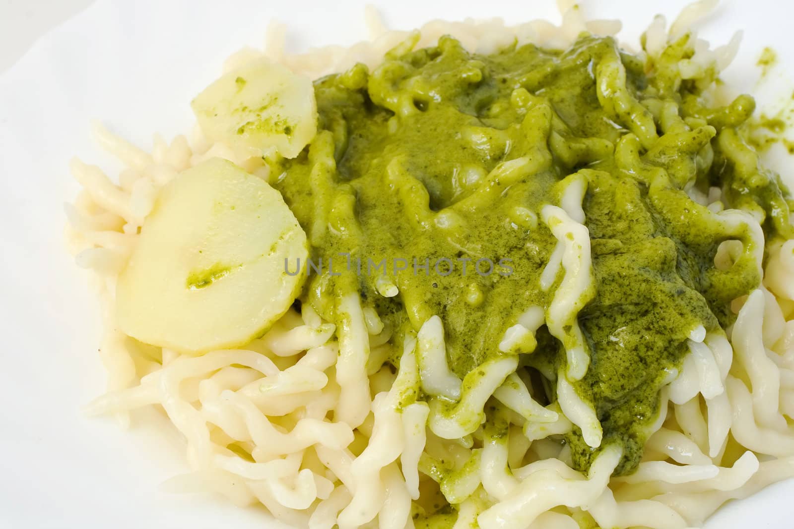 typical Ligurian food often accompanied by potatoes or green beans. Pesto is a sauce made of basil, parmesan and pine nuts