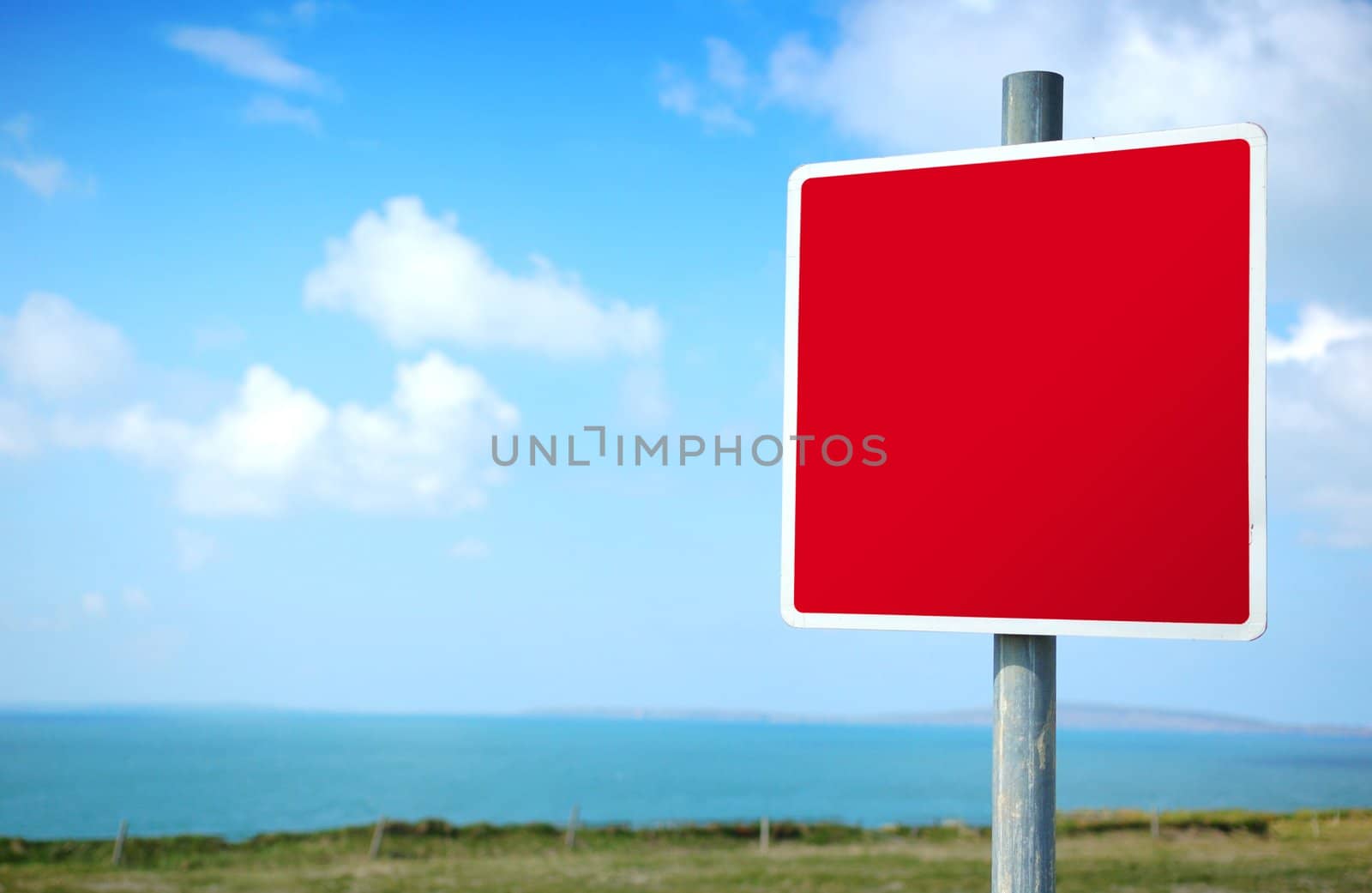 Empty Red Road Sign by maggiemolloy