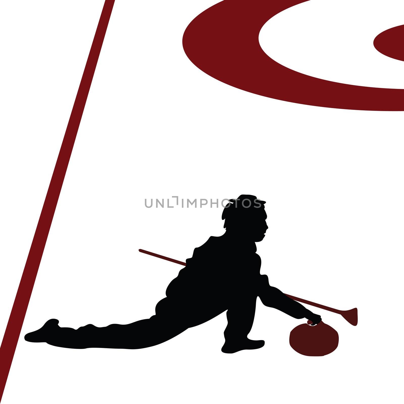 Curling player by Lirch