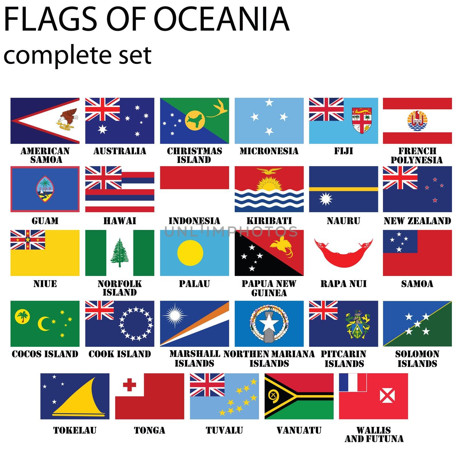 Flags of Oceania by Lirch
