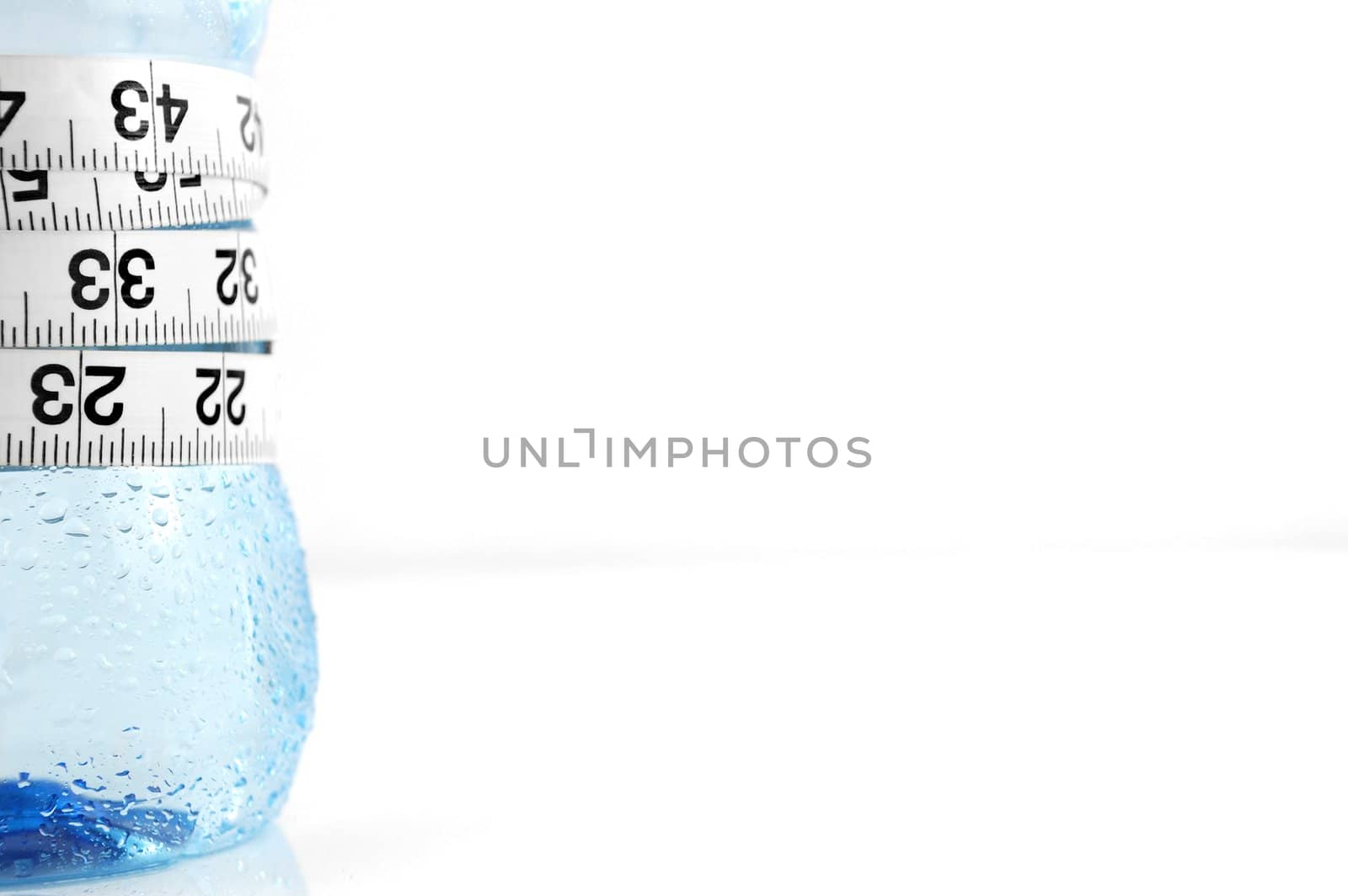 water bottle healthy diet concept