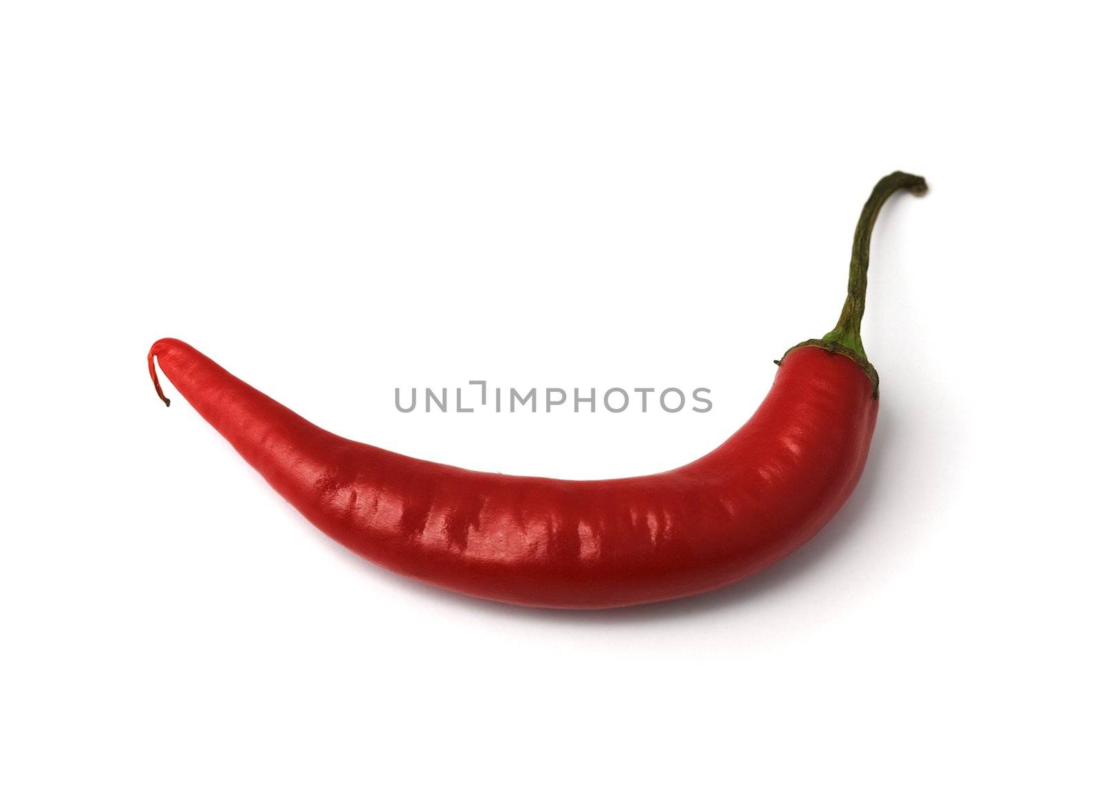 Red pepper photographed on a white background